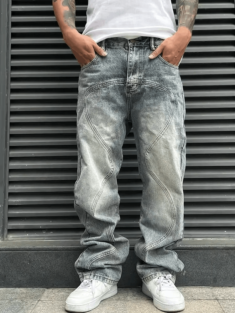 Jean Washed distressed blue jeans Size US 30 / EU 46 - 5 Thumbnail