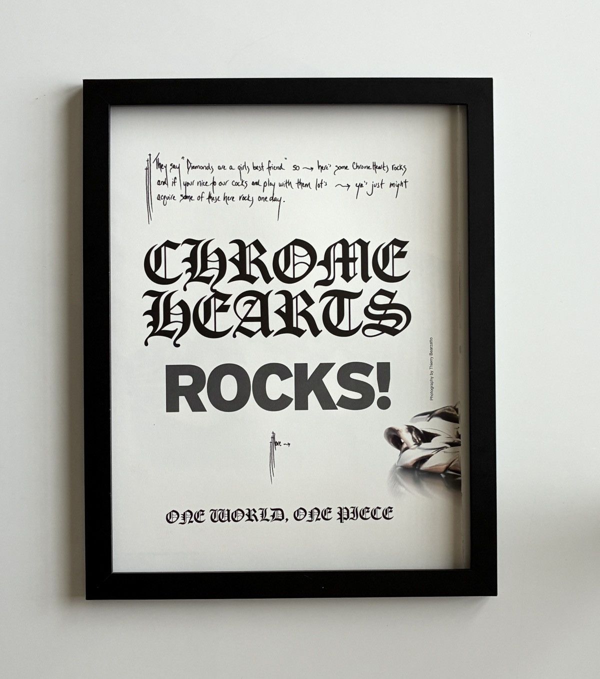 Chrome Hearts Chrome Hearts Rocks Framed poster 9x11 Size ONE SIZE - 1 Thumbnail
