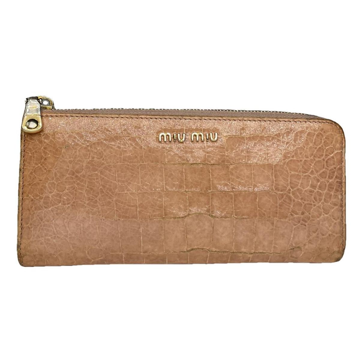 Miu Miu Pink Leather Wallet Size ONE SIZE - 1 Thumbnail