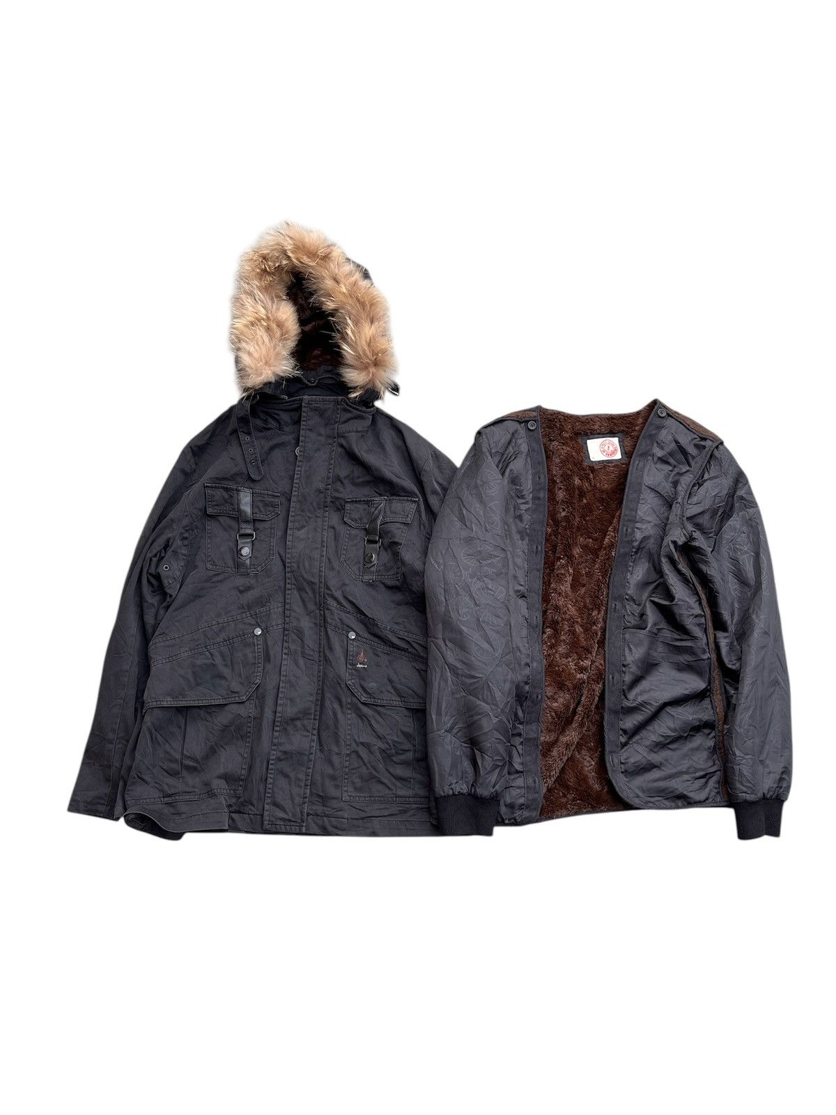 BEANPOLE FUR FAUX BONO BONDAGE JACKET PUNK VKEI