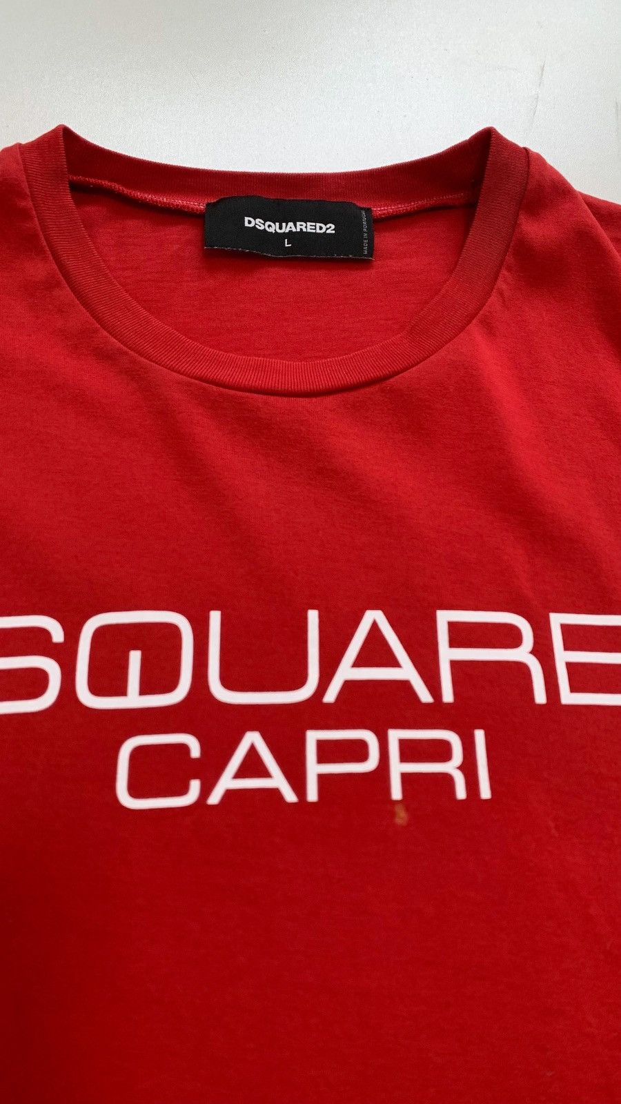 Dsquared2 Dsquared2 Capri T Shirt Red Cotton Mens Size L Size US L / EU 52-54 / 3 - 5 Thumbnail
