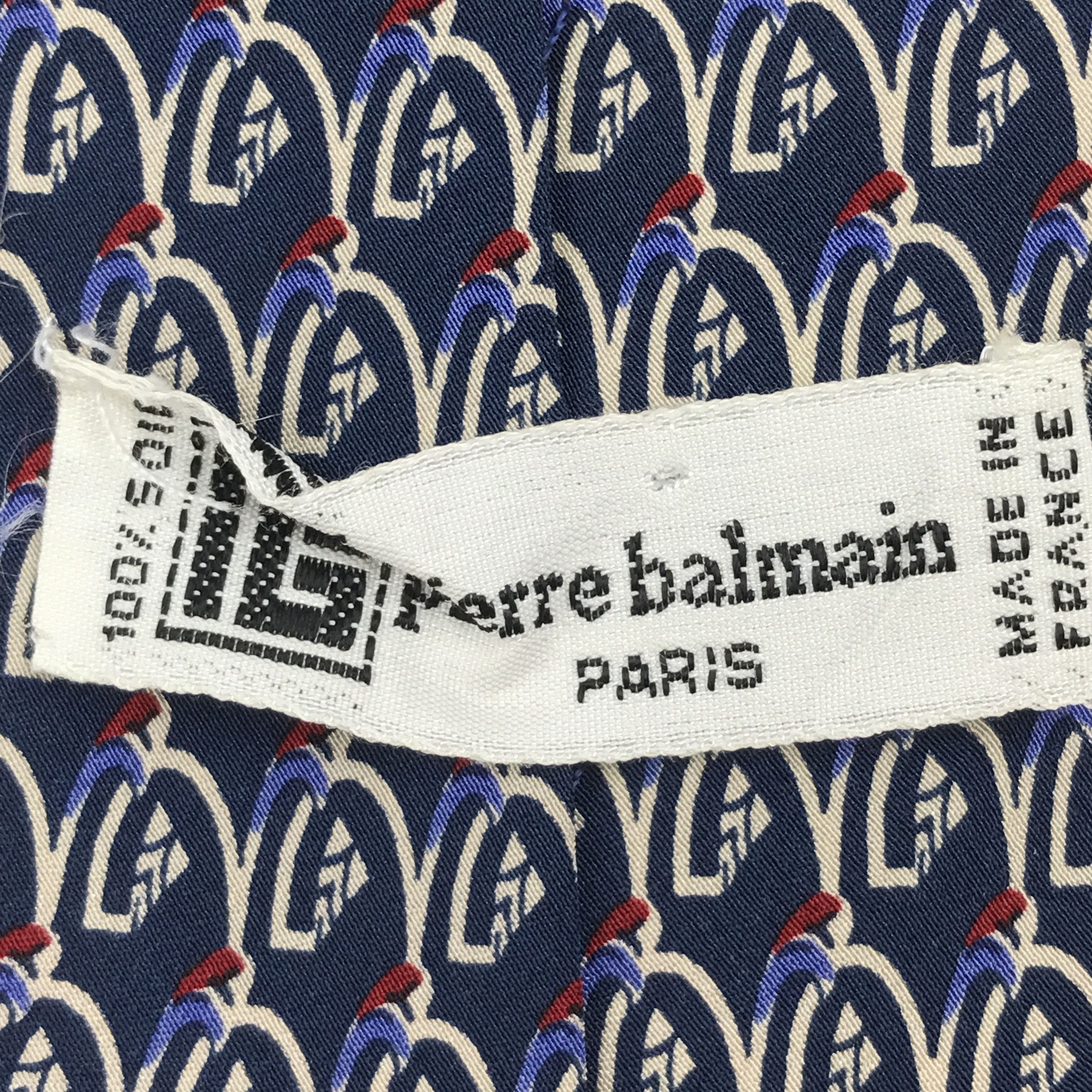 Designer × Pierre Balmain × Vintage Vintage Pierre Balmain Silk Necktie Size ONE SIZE - 6 Thumbnail