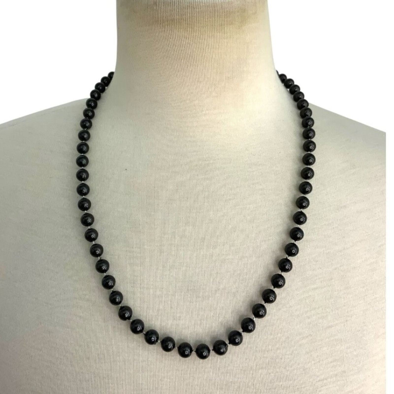 Other Vintage Black Beaded Necklace Size ONE SIZE - 1 Thumbnail