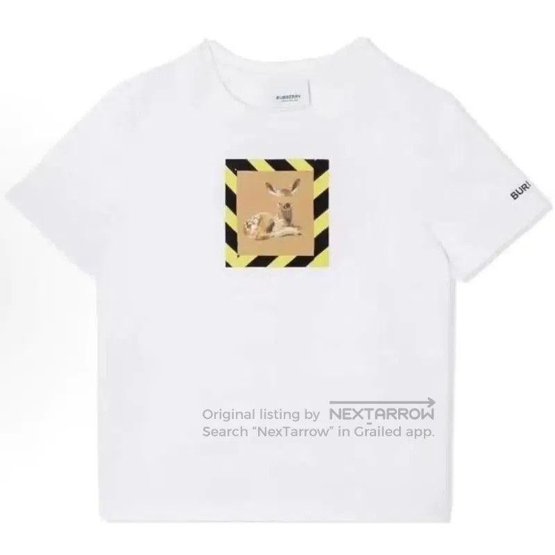 Burberry Burberry White Cotton Men's T. Size US M / EU 48-50 / 2 - 1 Thumbnail