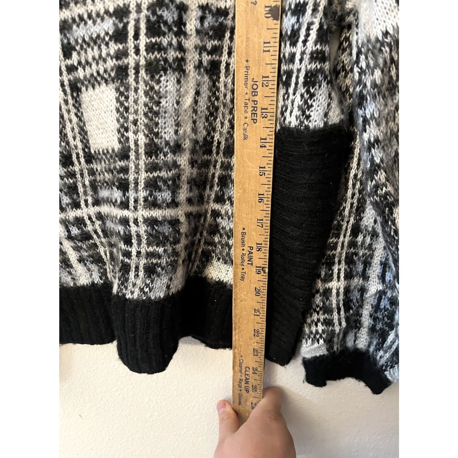 Nine West Nine West Tunic Sweater M Black and White Plaid Long Sleeve Mock Turtleneck Pullover Women Casual Workwear Fall Winter Size M / US 6-8 / IT 42-44 - 5 Thumbnail