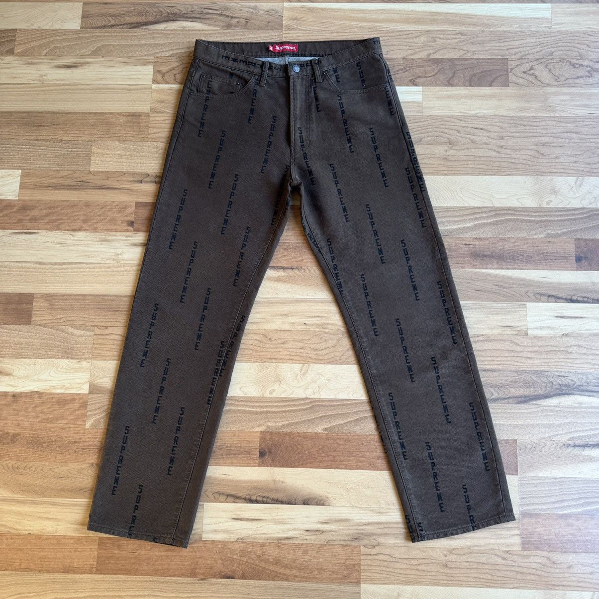 Supreme FW20 Logo Stripe Jacquard Regular Jean 30