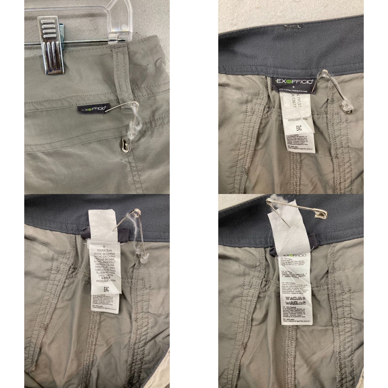 ExOfficio VINTAGE ExOfficio Womens Shorts 6 Khaki Outdoor Athletic Size 28" / US 6 / IT 42 - 8 Thumbnail