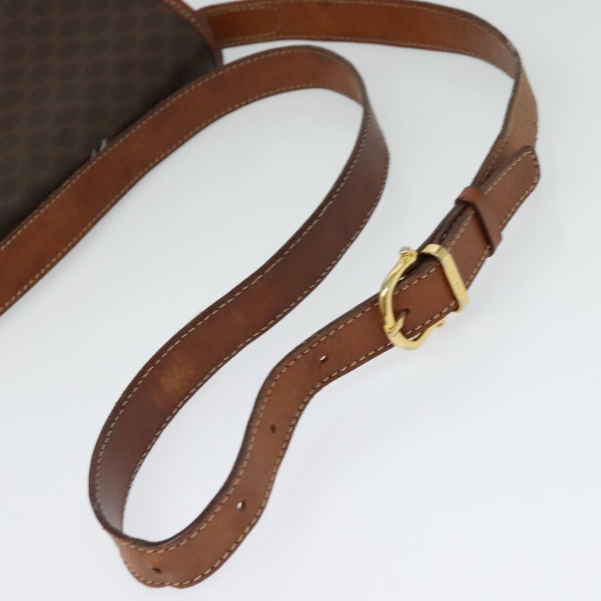 Celine CELINE Macadam Canvas Shoulder Bag Pvc Leather Brown Gold Size ONE SIZE - 7 Thumbnail