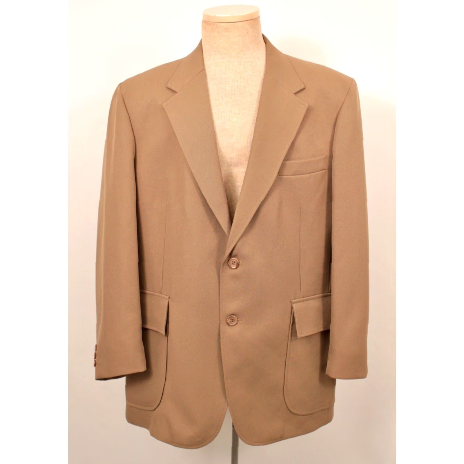 Levi's VINTAGE Levi's 70s Leisure Suit Shirt Jacket Pants 2 PC Mens Brown 44 R 1970s Disco Size 44R - 3 Thumbnail
