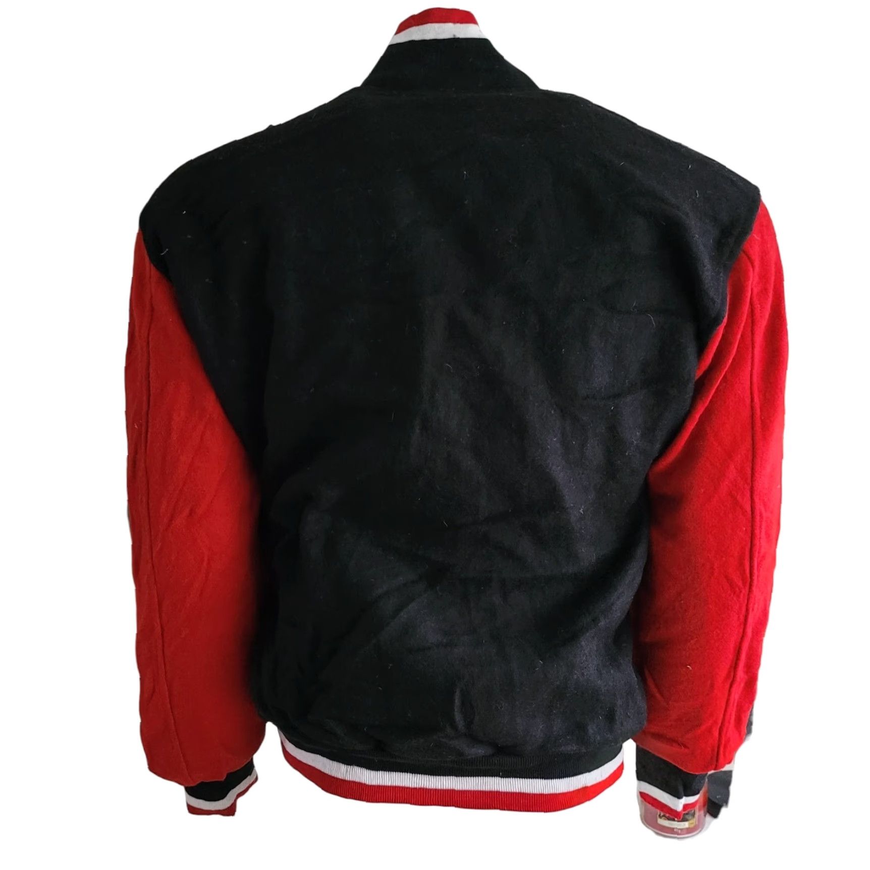 Vintage VINTAGE Coca Cola Auburn Sportswear Fleece Lined Bomber Knit Jacket Wool Mens XL Black Size US XL / EU 56 / 4 - 4 Thumbnail