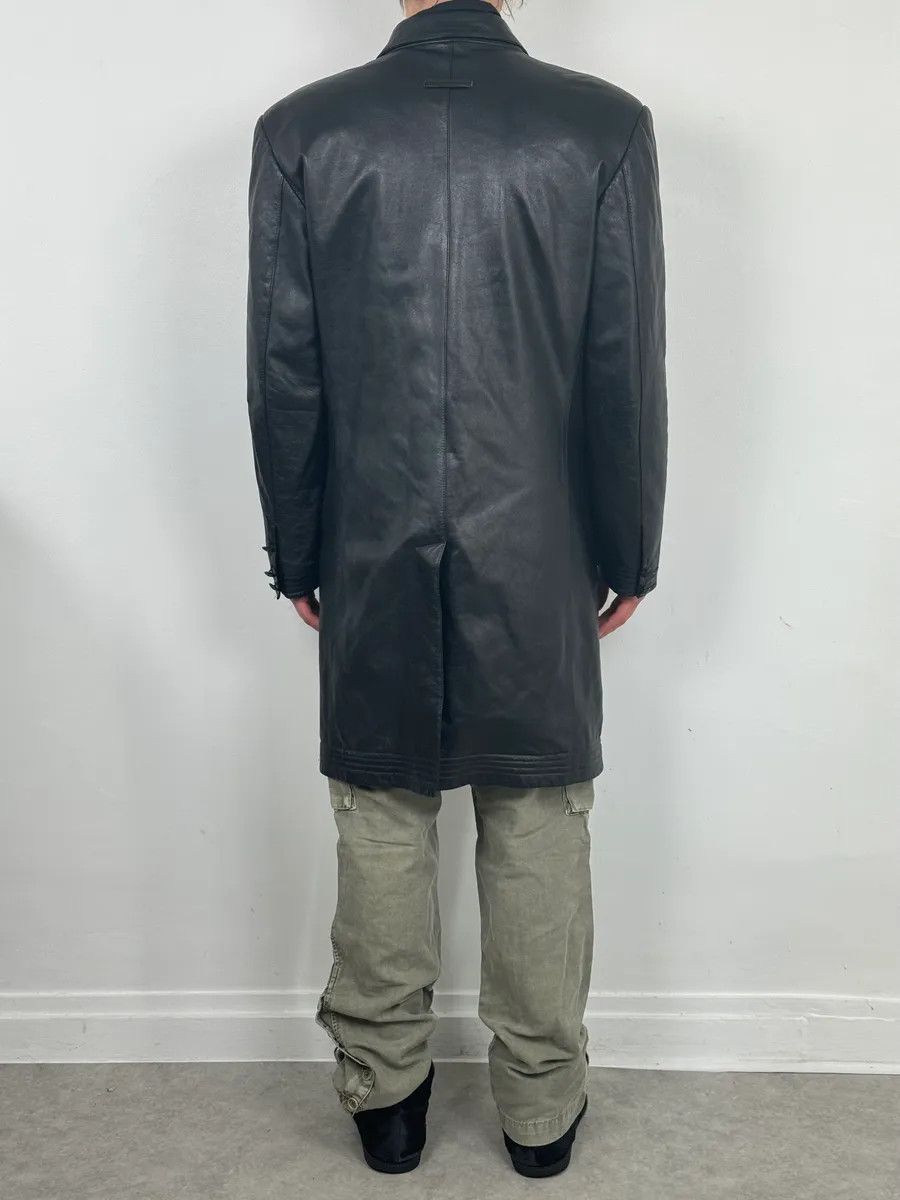 Jean Paul Gaultier 2000s Jean Paul Gaultier Black Premium Leather Long Coat Size US L / EU 52-54 / 3 - 3 Thumbnail