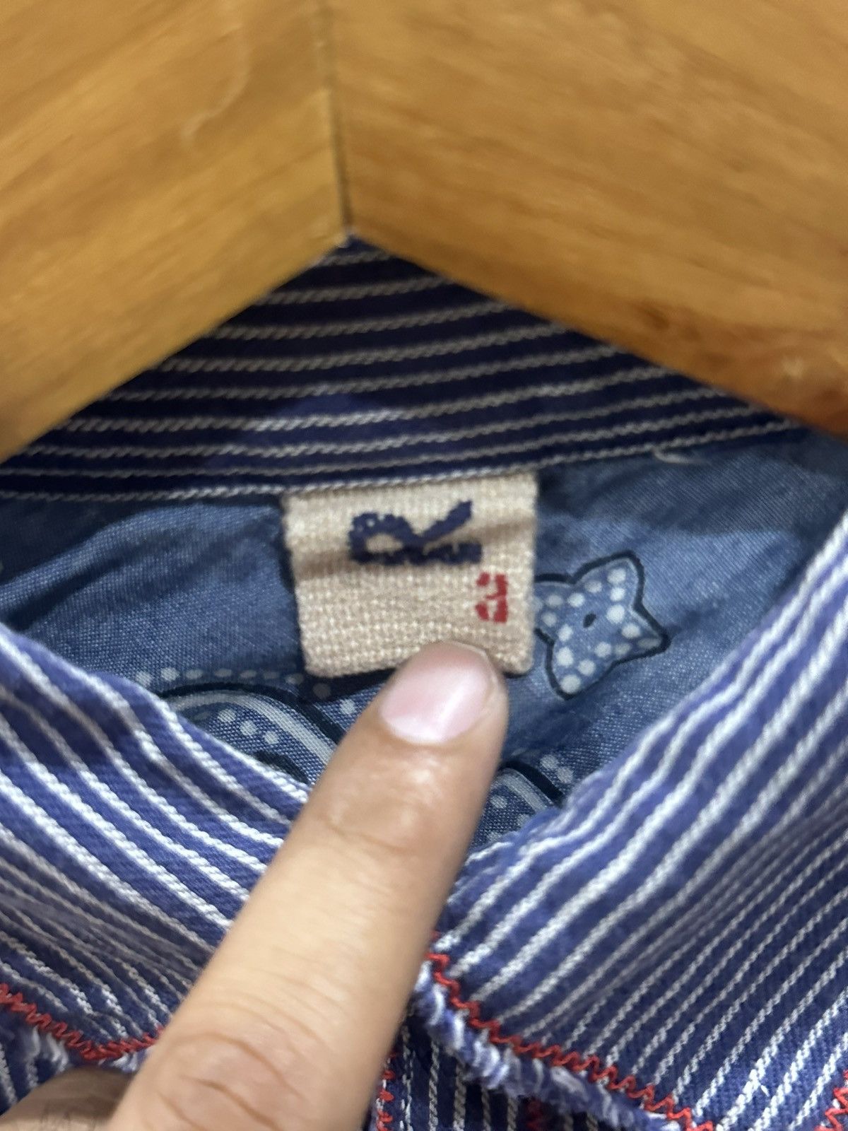 45rpm 45Rpm Metal Button Logo Hickory Stripes Shirt Fit XS Size US XS / EU 42 / 0 - 6 Thumbnail