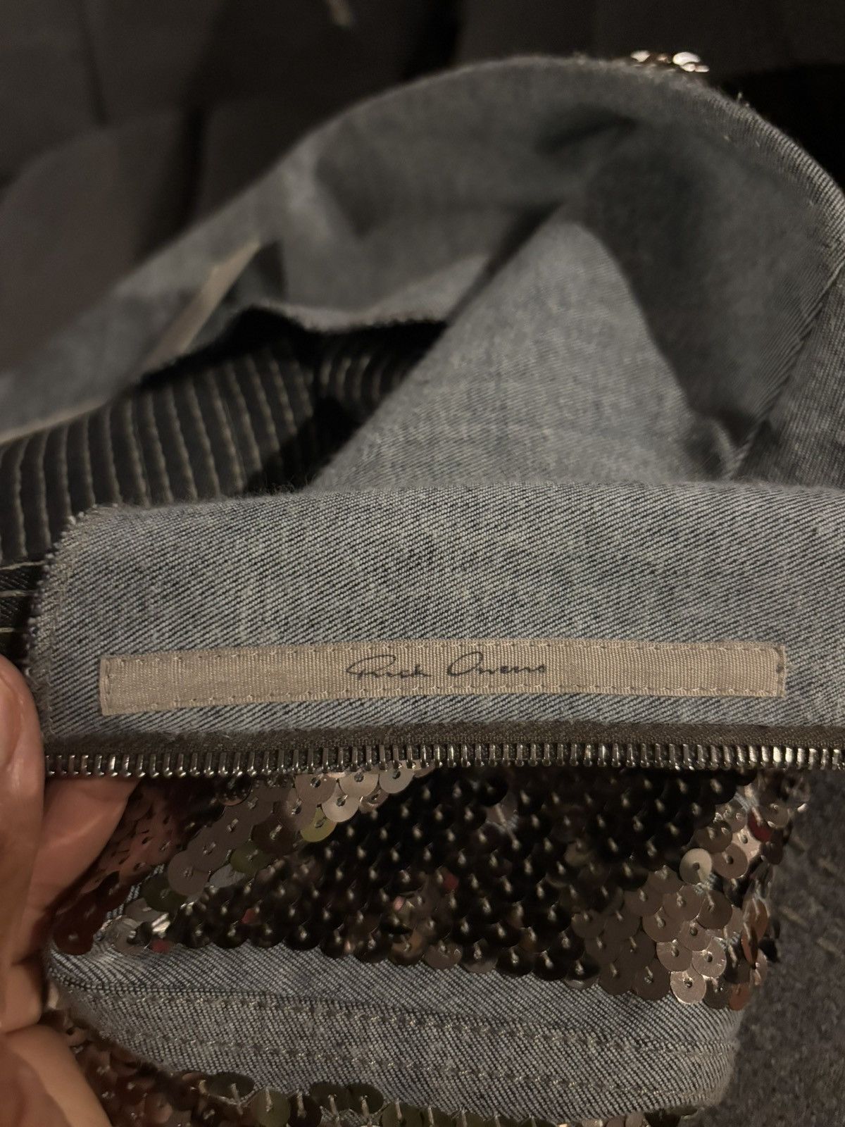 Rick Owens Silver maxi sequin skirt Size 27" / US 4 / IT 40 - 9 Thumbnail
