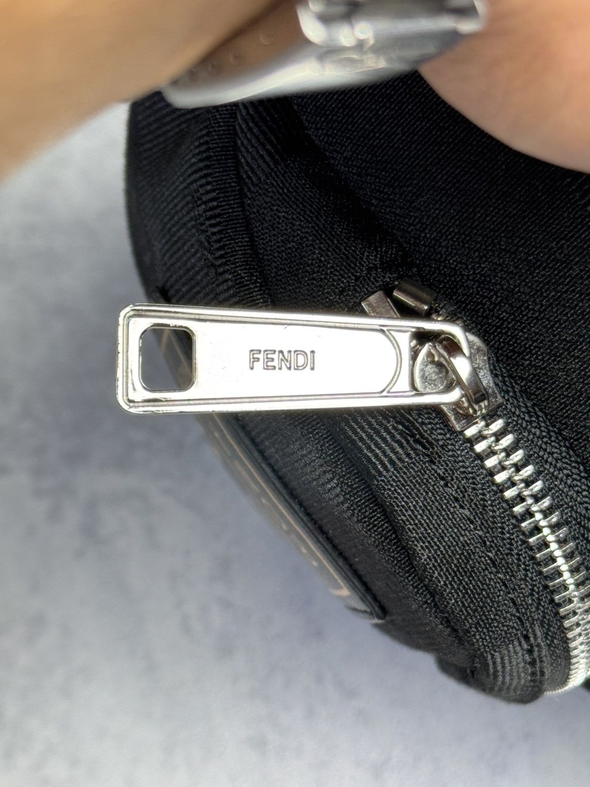 Fendi Nylon Pouch Luxury Sling Logo Banan Shoulder Y2K Bag