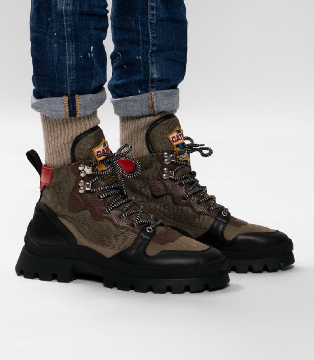 Dsquared2 Dsquared2 Men's Lace-Up Ankle Hiking Boots Size 40 Size US 7 / EU 40 - 1 Thumbnail