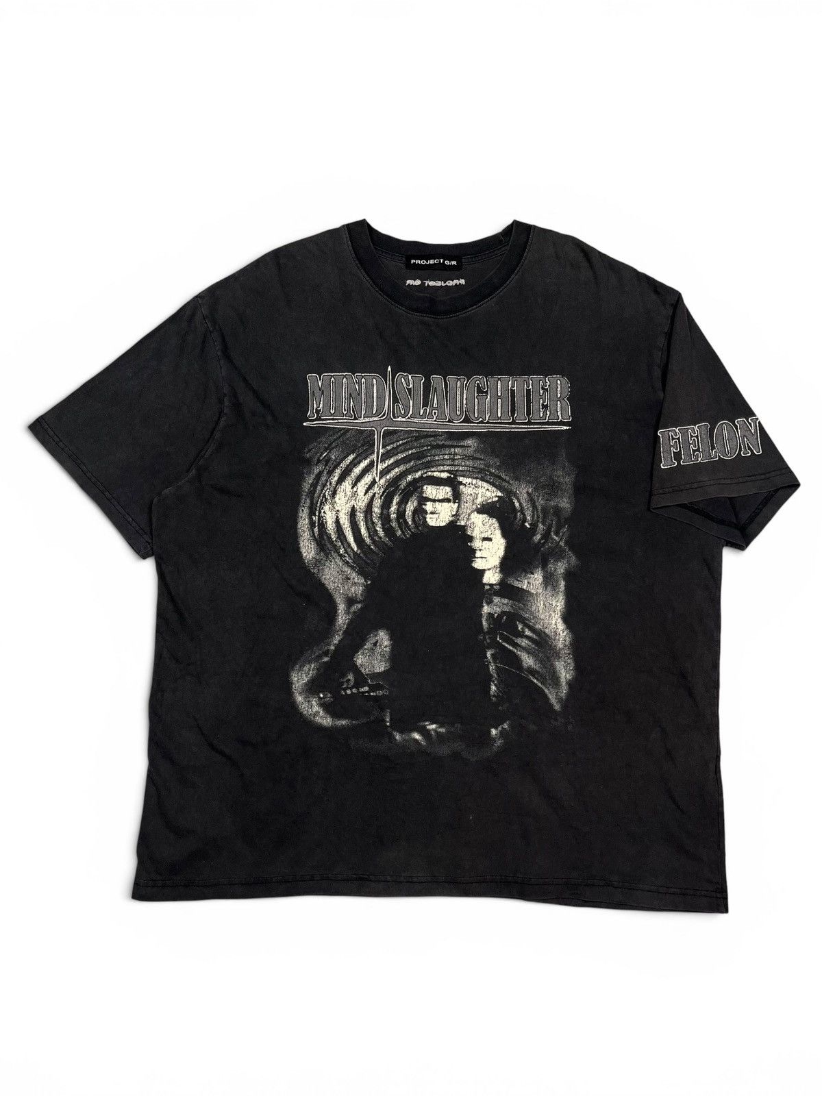 PROJECT G/R Protocol Index Blacklist Washed Black T-Shirt | Grailed