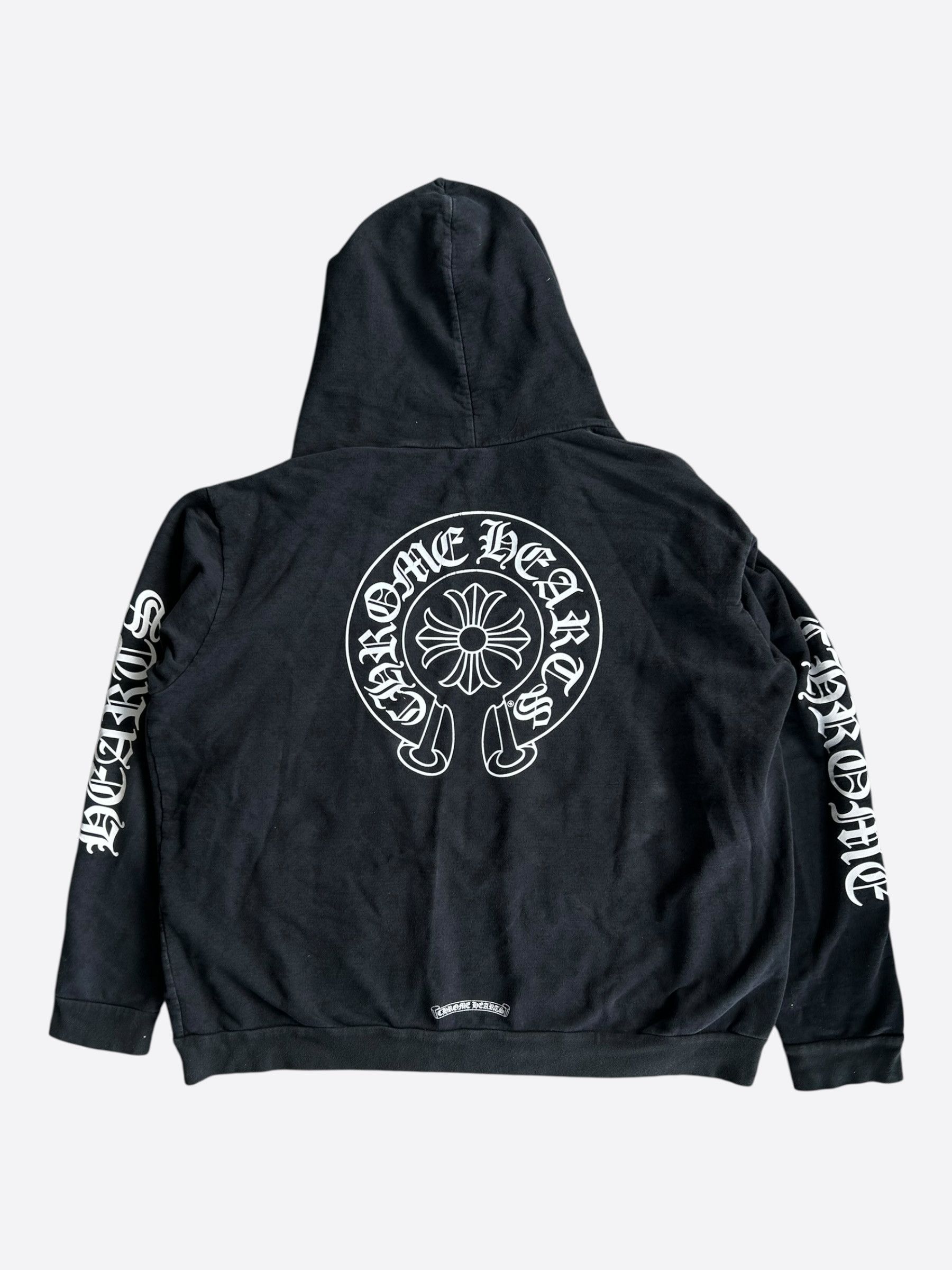 Chrome Hearts Black & White Cross Jacquard Horseshoe Logo Zip Up Hoodie Size US XXL / EU 58 / 5 - 2 Thumbnail