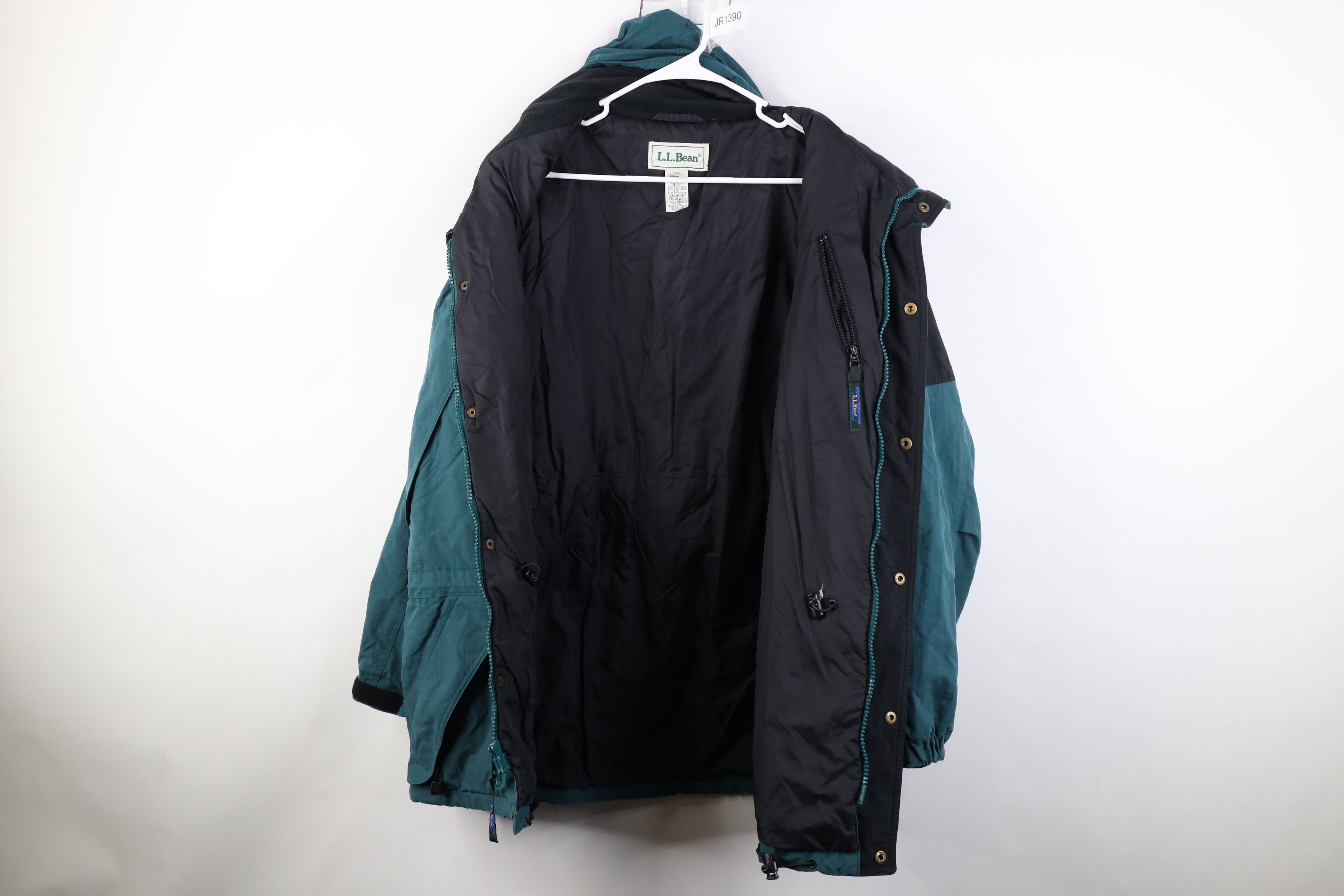 L.L. Bean Vintage 90s LL Bean Block Hooded Puffer Parka Jacket Green Size US L / EU 52-54 / 3 - 11 Thumbnail