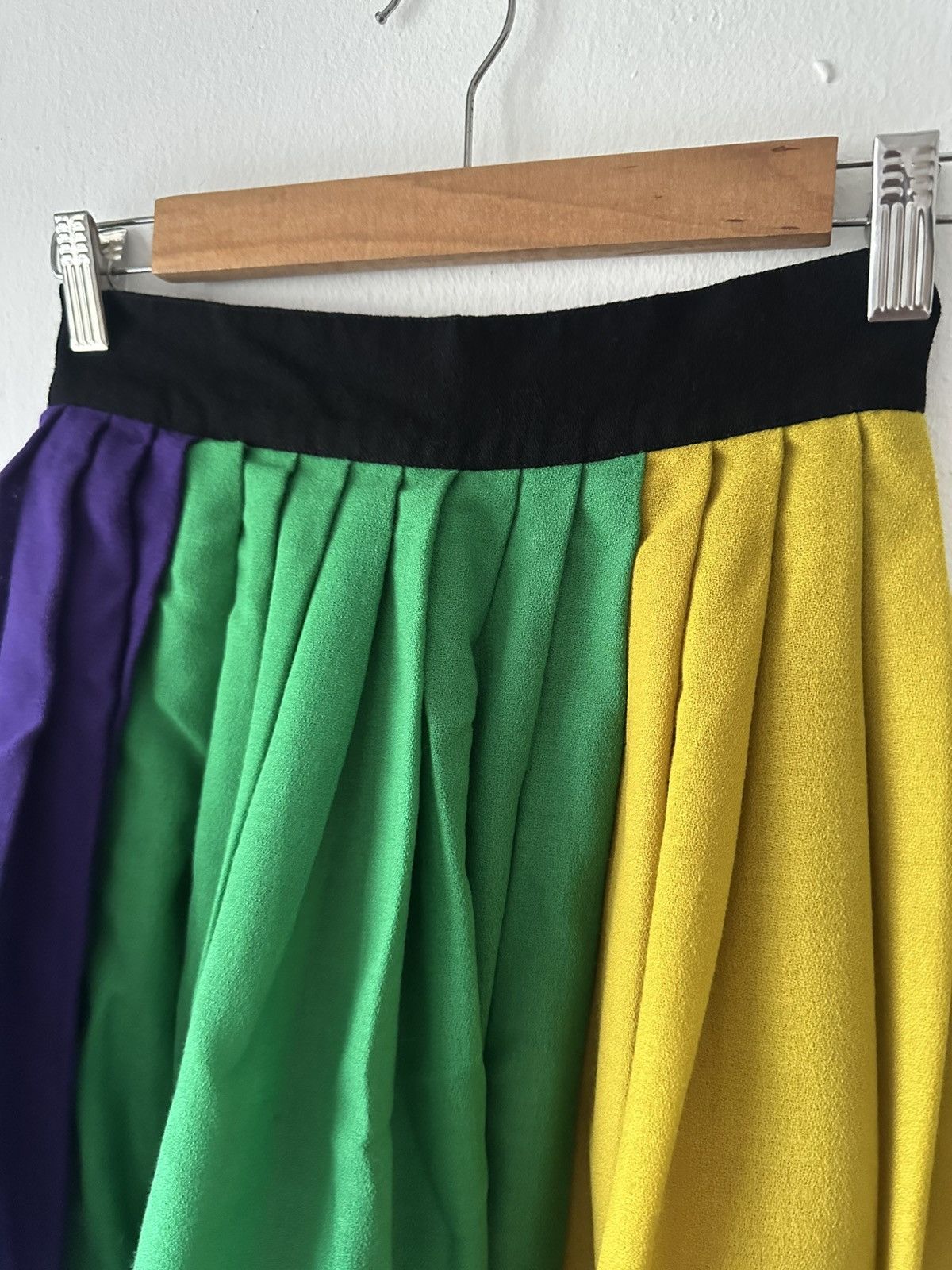 Versace Gianni Versace Couture AW 1991 Multicolour Pleated Skirt Size 29" - 5 Thumbnail