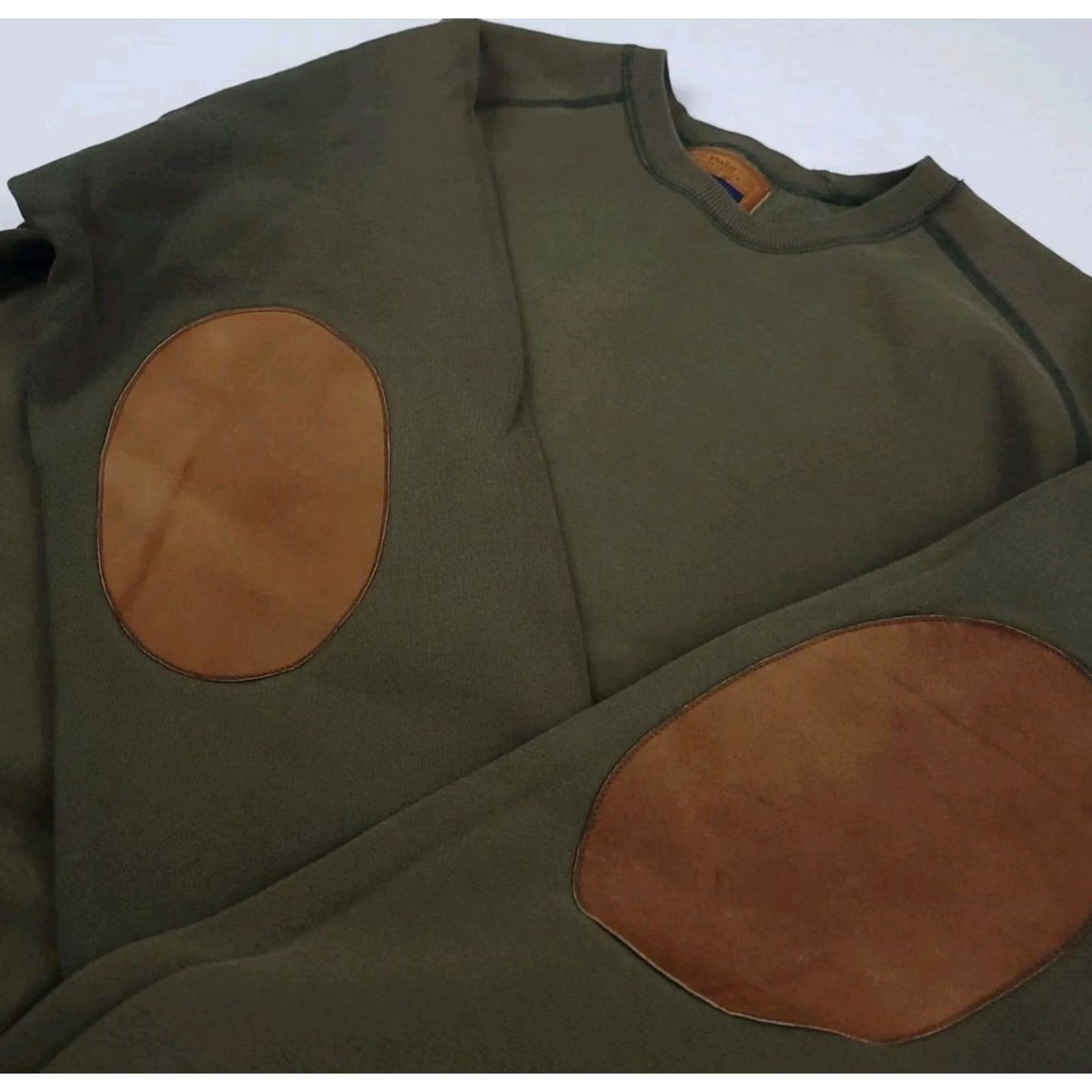 Polo Ralph Lauren VINTAGE Polo Ralph Lauren Sportsman Leather Elbow Sweatshirt Outdoor Greensmen Men S Crew Neck Pullover Patch Leather Leather Elbow Raglan 90s Size US S / EU 44-46 / 1 - 2 Thumbnail