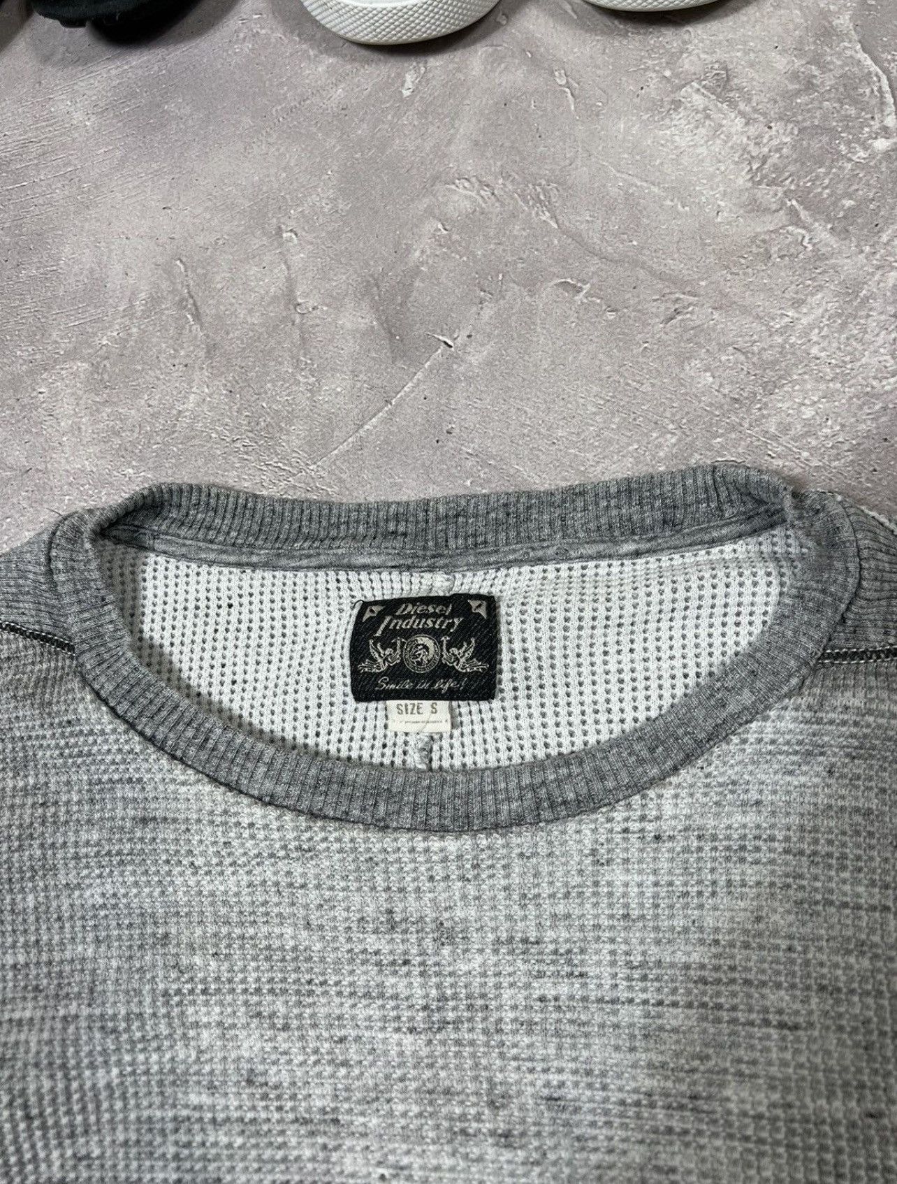 Other Vintage Diesel Distressed Waffle Sweatshirt Size US S / EU 44-46 / 1 - 3 Thumbnail