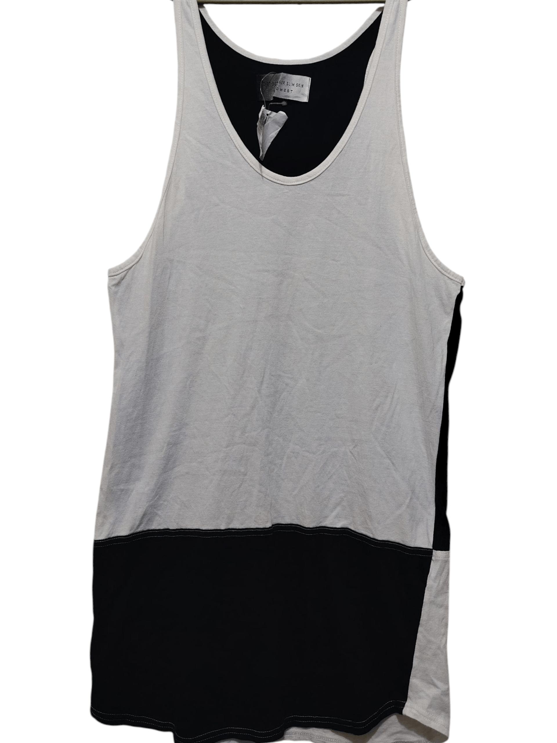 Diet Butcher Slim Skin Japanese Sleeveless Tank Top Rare Connected fabric stitching Size US XS / EU 42 / 0 - 1 Thumbnail