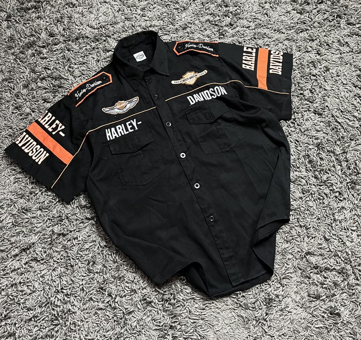 Harley Davidson Vintage 2003 Harley Davidson 100th Anniversary Pit Shirt Size US XL / EU 56 / 4 - 1 Thumbnail
