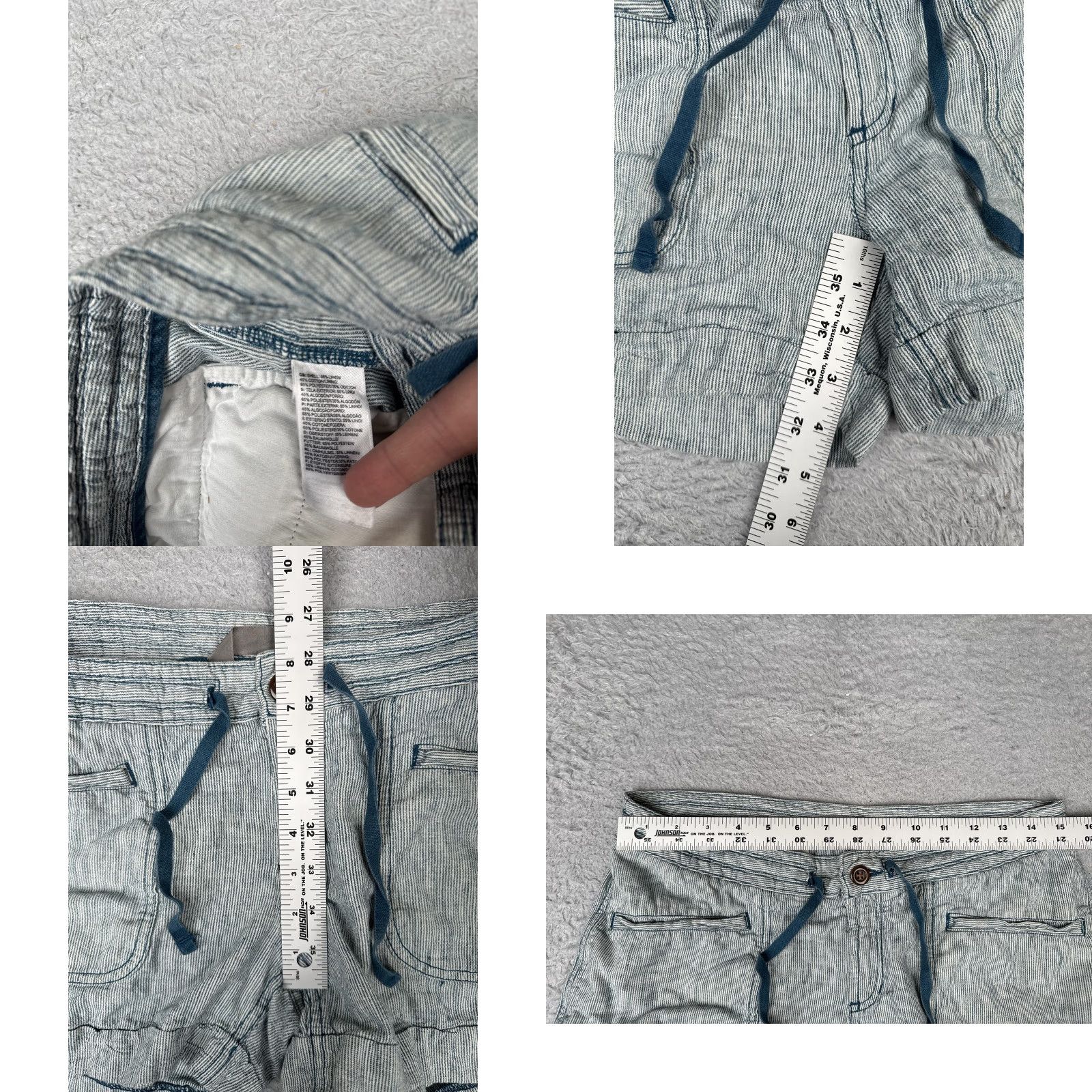 The North Face The North Face Shorts Womens 8 Blue White Stripe Drawstring Casual Summer 30x5 Colorful Outdoor Mens? Size 30" / US 8 / IT 44 - 8 Thumbnail