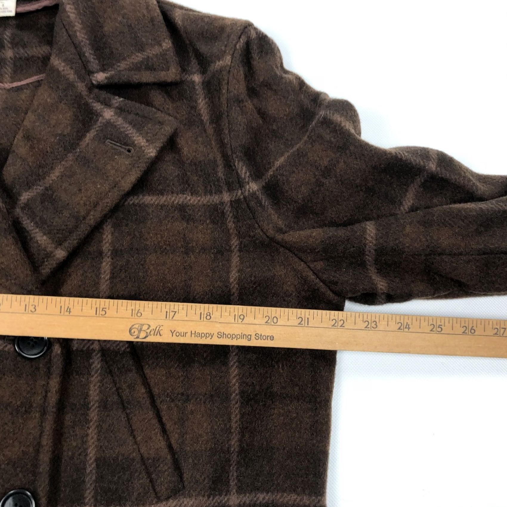 Ralph Lauren Ralph Lauren Women's Coat Plaid Wool Double Breasted Pea Coat Jacket Size 8 Wool Blended Outdoor Fall Winter Cleated Pockets Buttoned - Mens Size M / US 6-8 / IT 42-44 - 7 Thumbnail