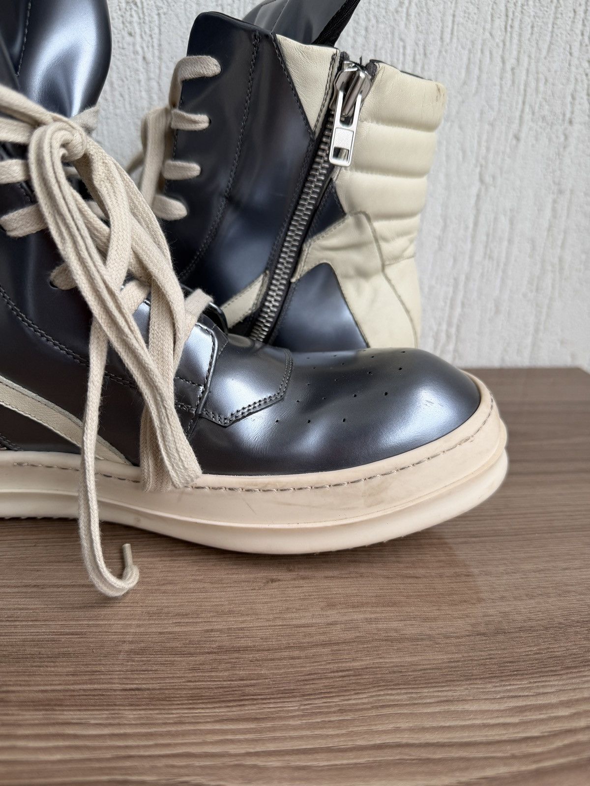 Rick Owens E15 metallic silver Geobasket Size US 10 / EU 43 - 17 Thumbnail