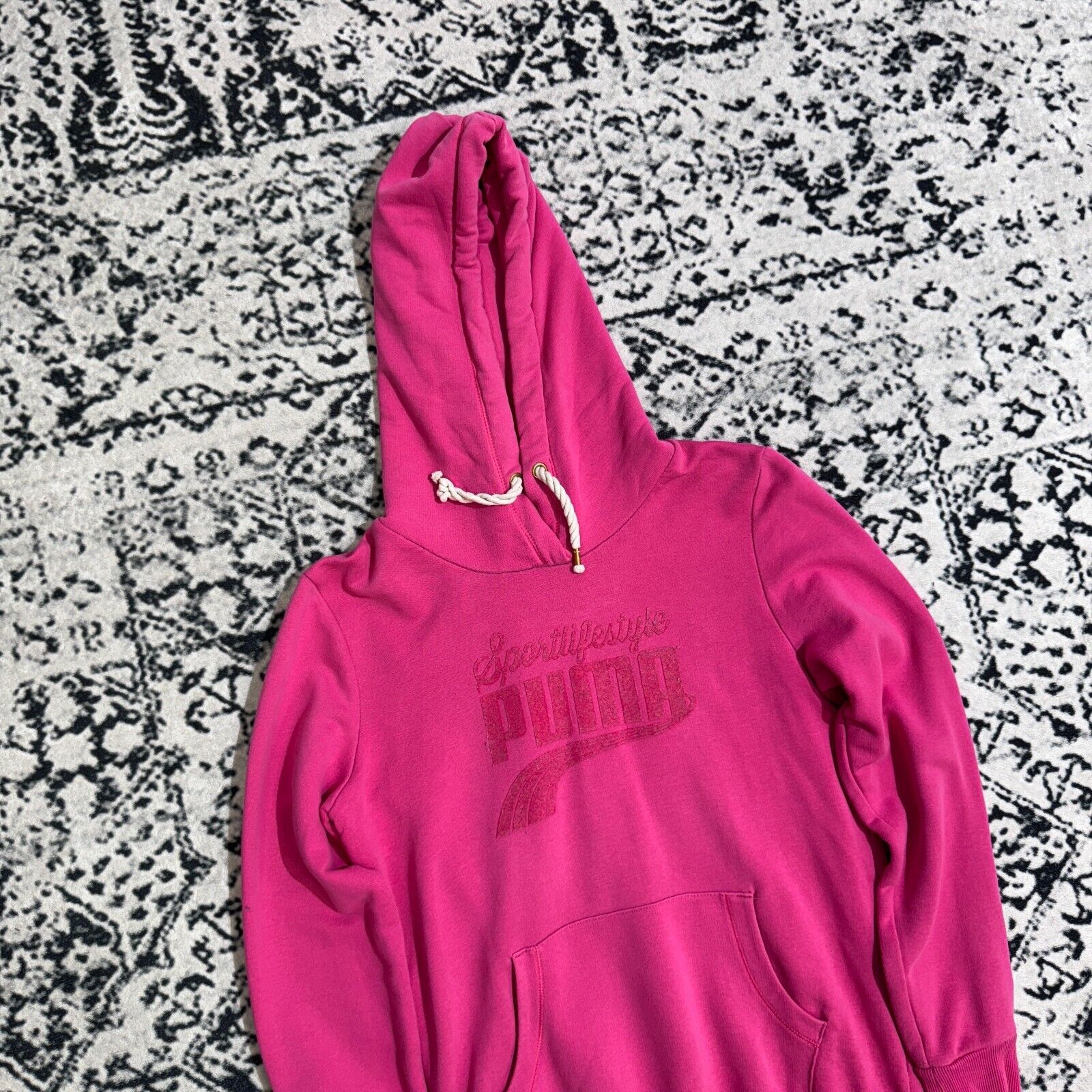 Puma × Vintage Vintage Puma Pink Cotton Hoodie Size S Y2K 90s Running Sport Size US S / EU 44-46 / 1 - 3 Thumbnail