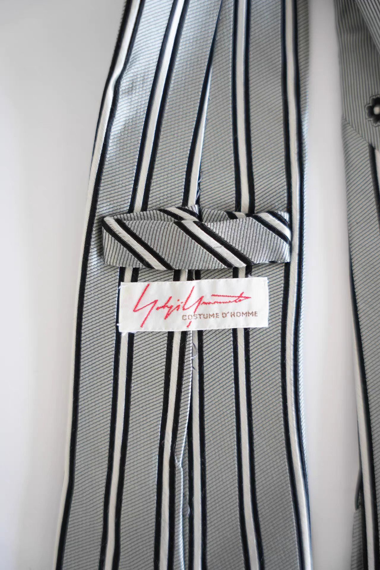 Yohji Yamamoto Yohji Yamamoto Stripe & Floral Silk Tie k4 Size ONE SIZE - 2 Thumbnail