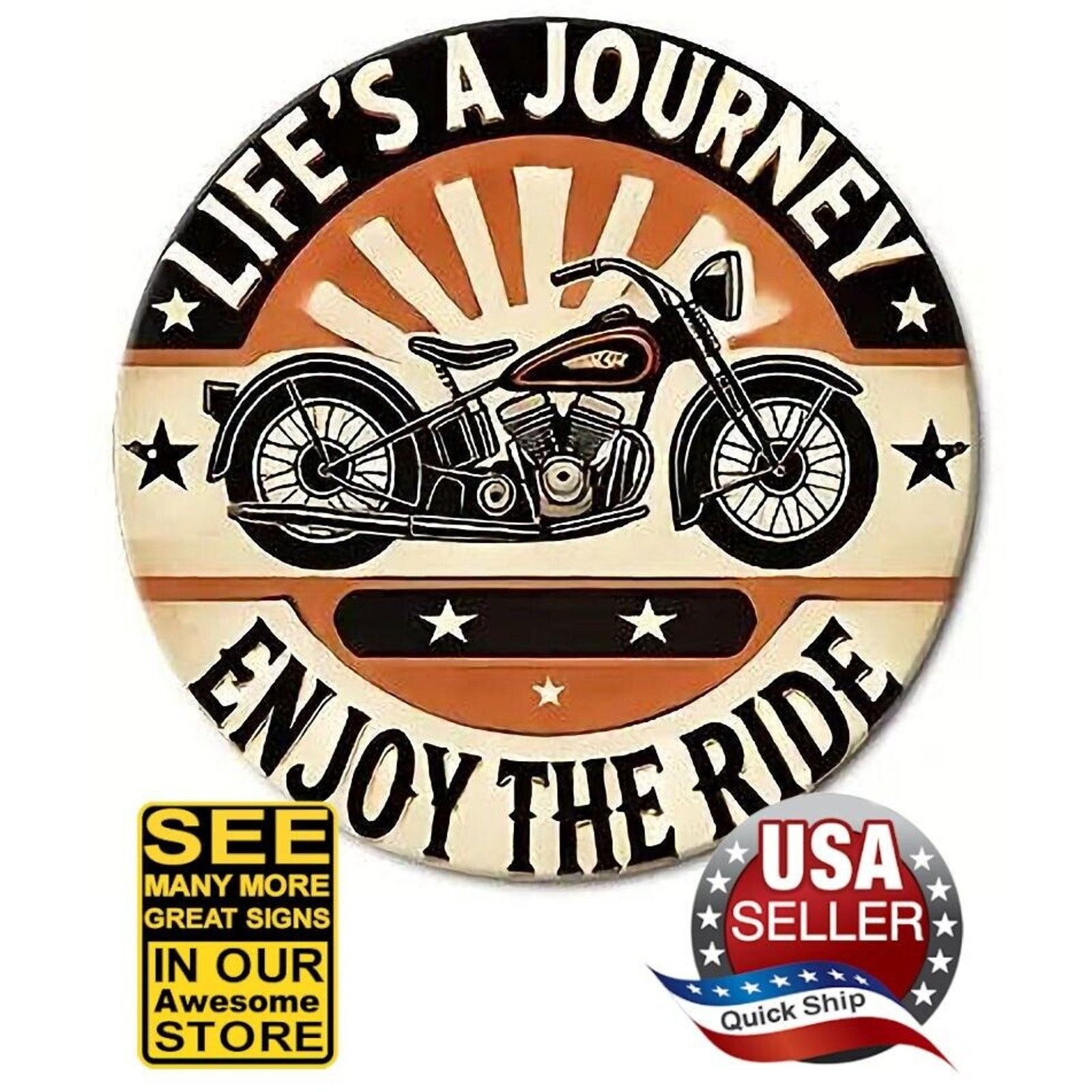 Other Vintage V-Twin Indian Motorcycle Tin Sign Size ONE SIZE - 1 Thumbnail