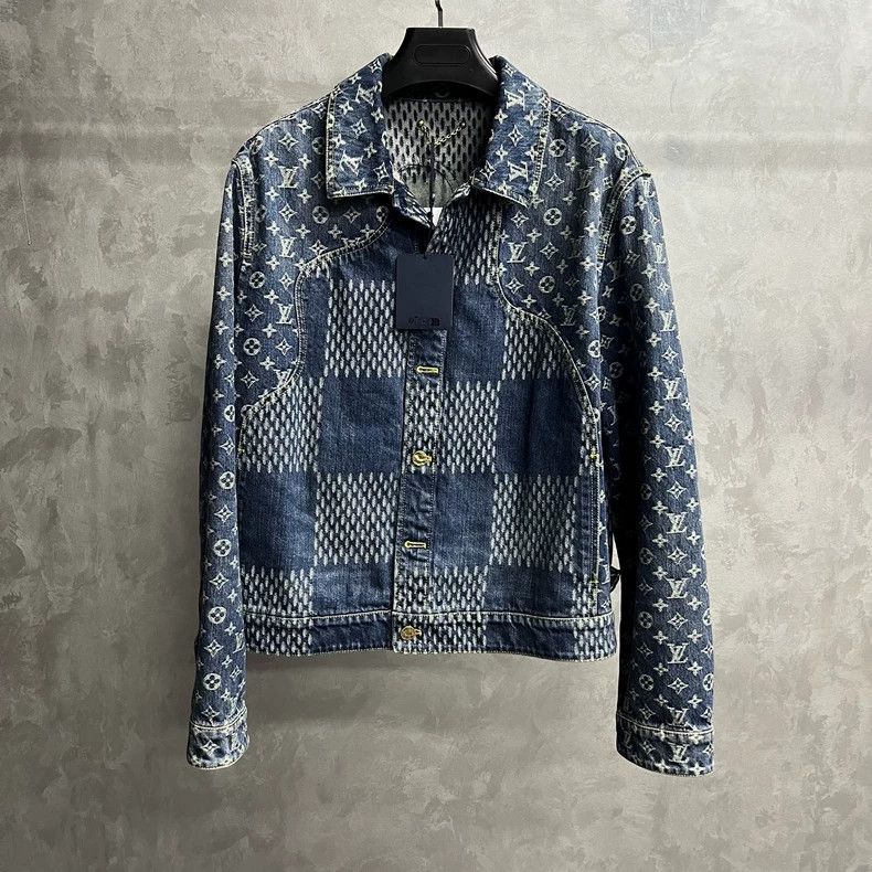 Louis Vuitton louis vuitton Navy blue nigo plaid full print patchwork jac Size US L / EU 52-54 / 3 - 1 Thumbnail