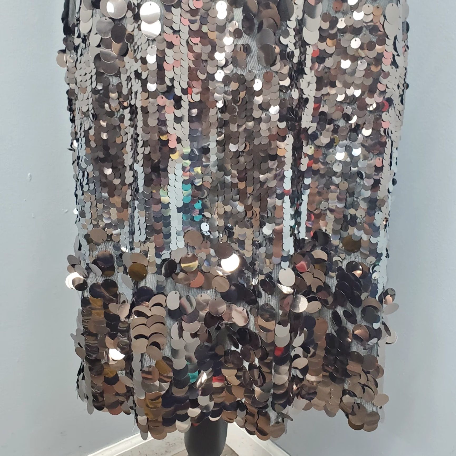 Nicole Miller Nicole Miller NY Sequin Shift Dress Women 16 Black Sleeveless Sleeveless Back Zip Knee Length Casual Party/ Cocktail Shimmer Vintage No Size XXL / US 16-18 / IT 52-54 - 4 Thumbnail