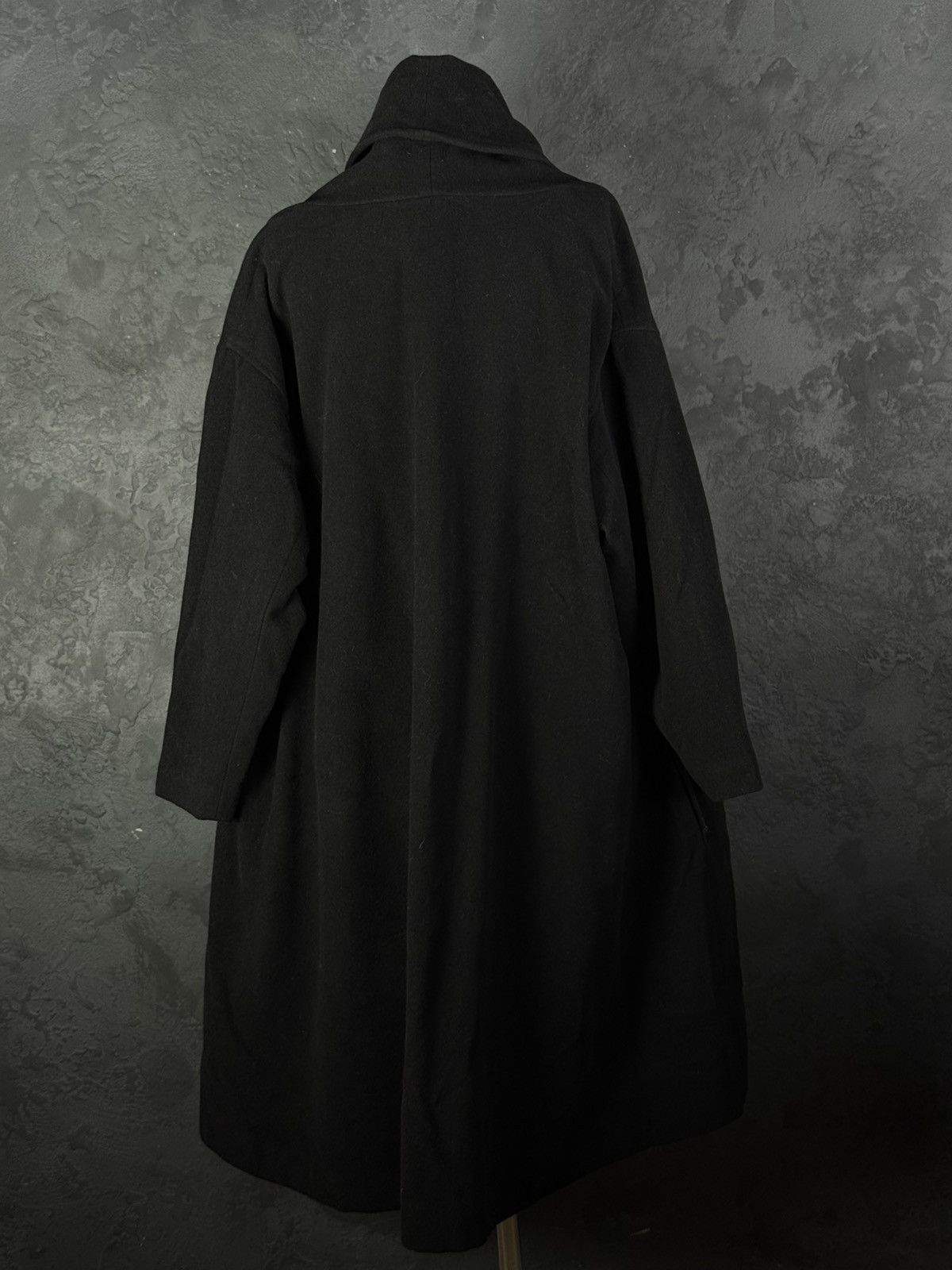 Ann Demeulemeester Ann Demeulemeester Black 100% Wool Oversized Coat Cardigan Size XS / US 0-2 / IT 36-38 - 11 Thumbnail