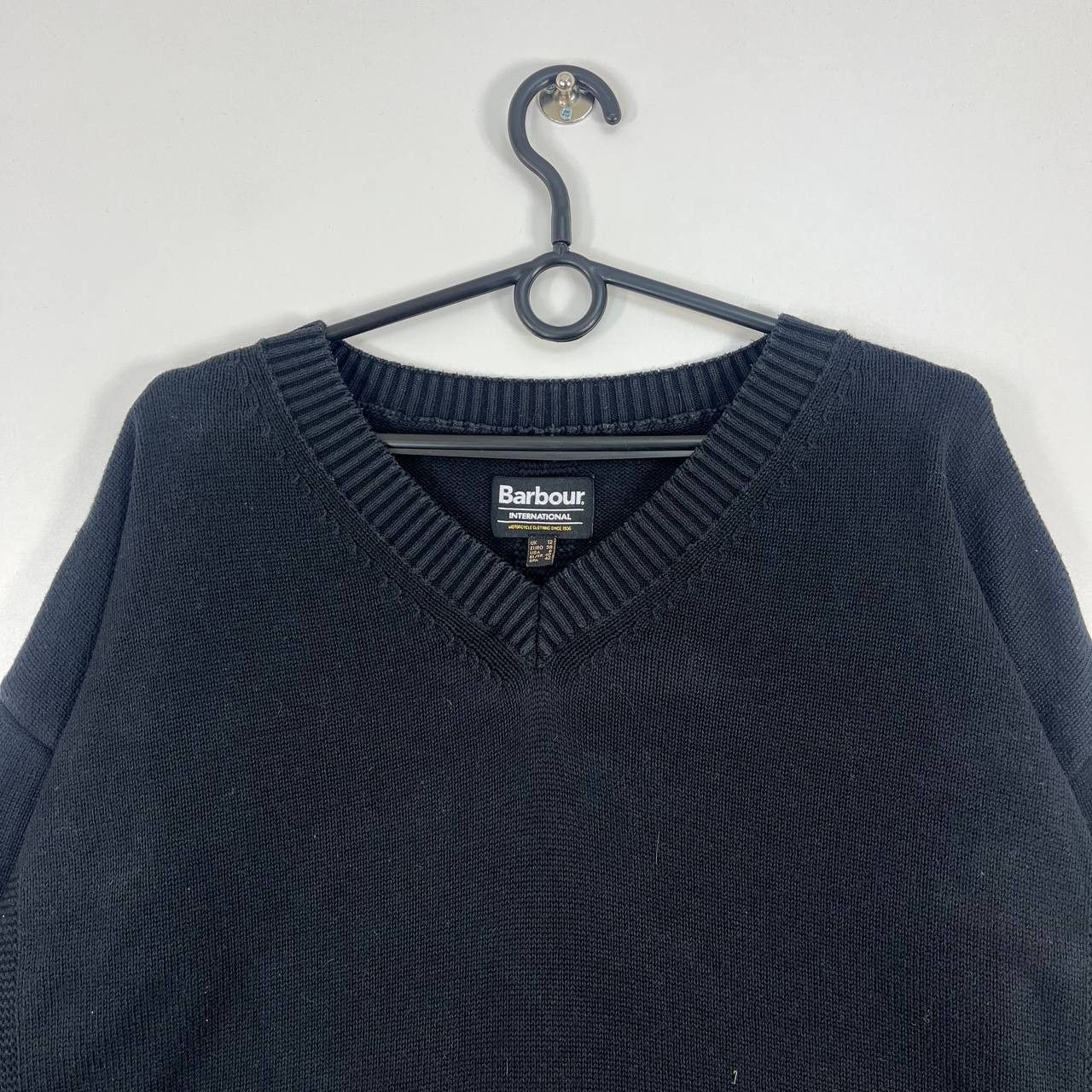 Barbour Barbour International Black V Neck Knit Sweater Womens Sz M Size M / US 6-8 / IT 42-44 - 2 Thumbnail