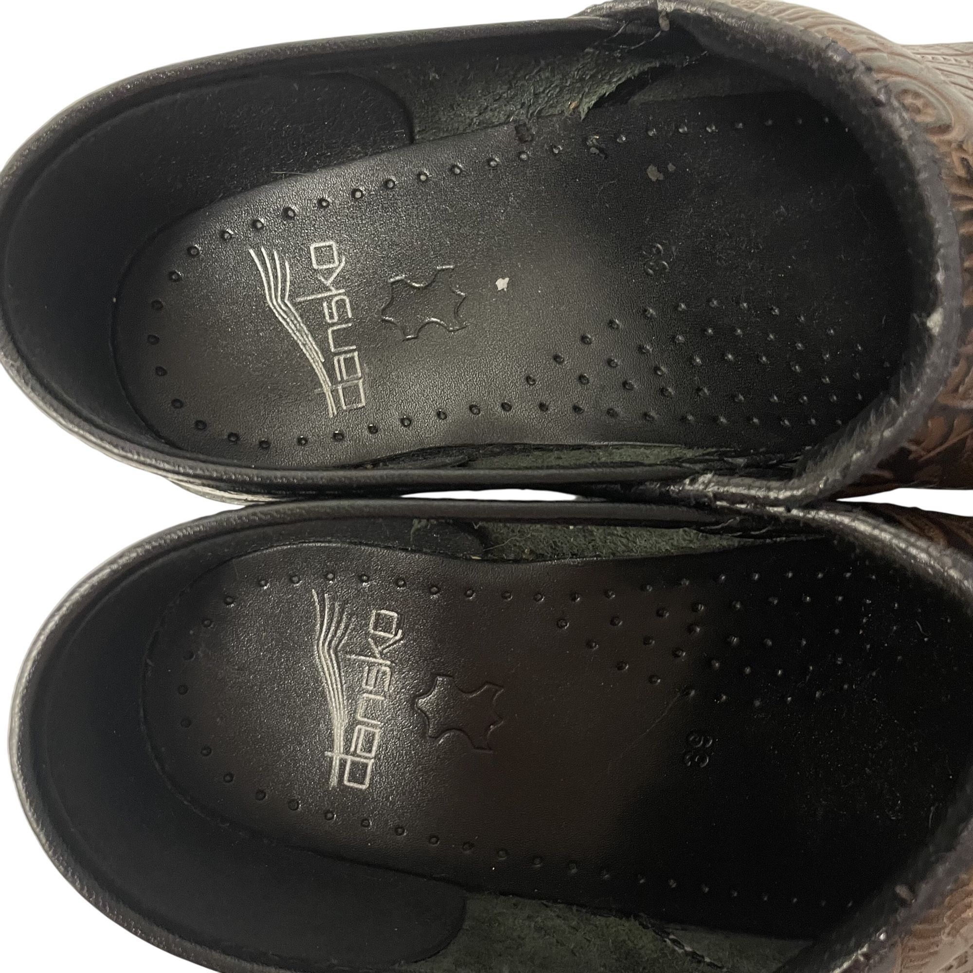 Dansko Dansko ANTIQUE TOOLED Leather Clogs Professional Shoes Size US 9 / IT 39 - 8 Thumbnail
