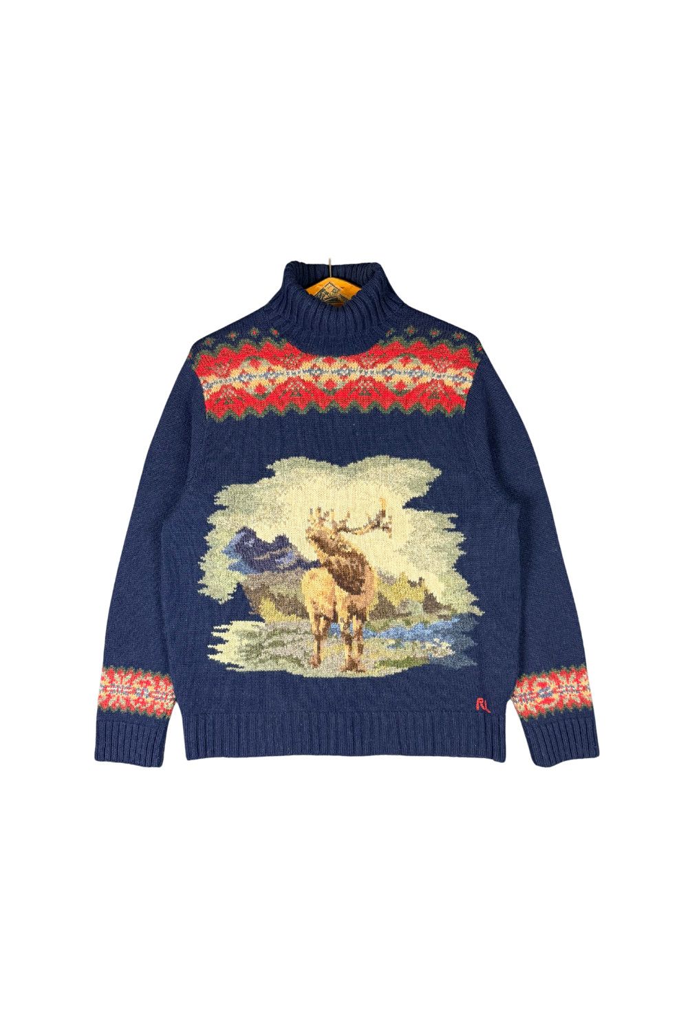 Polo Ralph Lauren Polo Ralph Lauren Hand Knit Elk Scene Sweater XL Fair Isle Size US XL / EU 56 / 4 - 15 Thumbnail