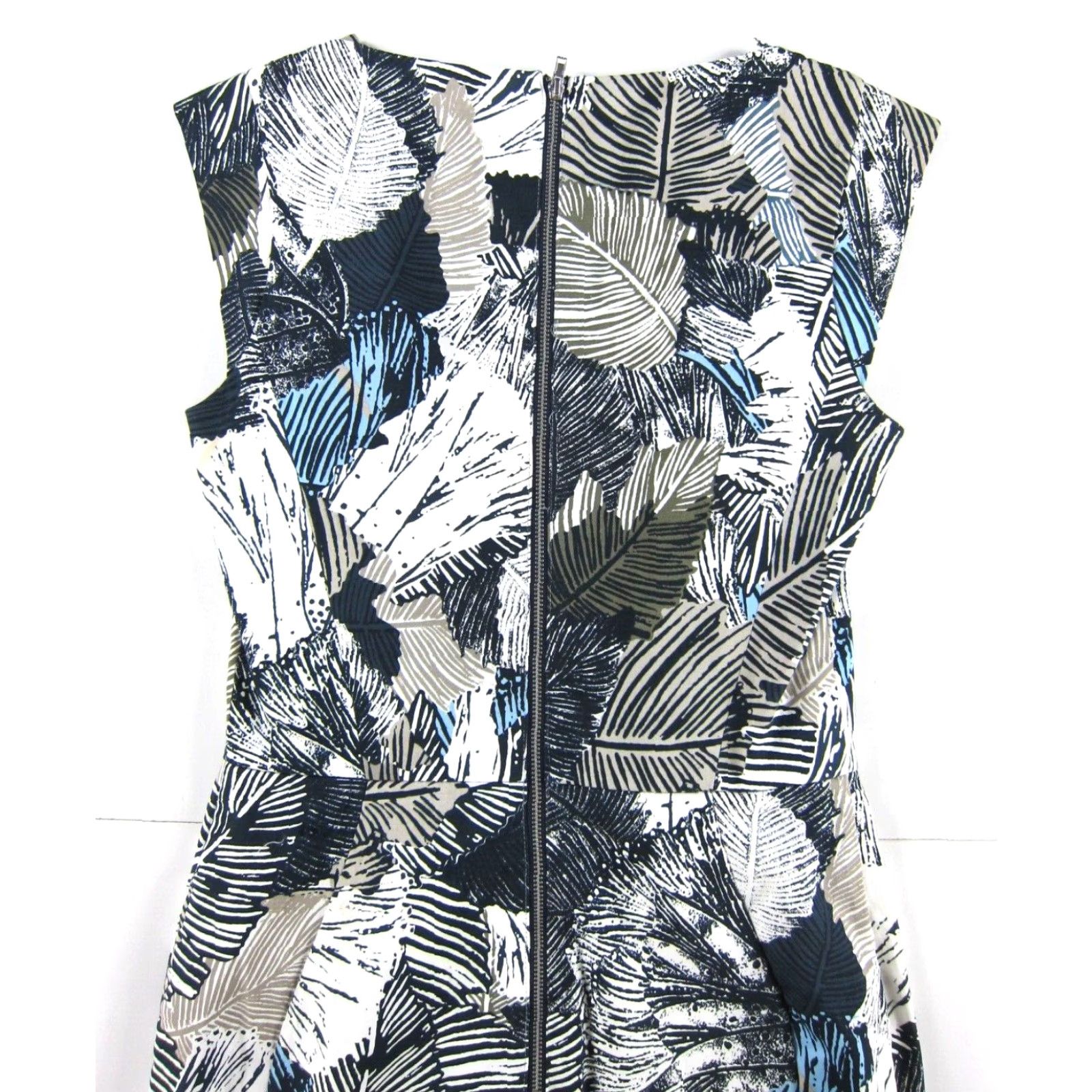 French Connection French Connection Women Dress Cap Sleeve Floral Sheath Blue White Brown 2 Size XS / US 0-2 / IT 36-38 - 5 Thumbnail