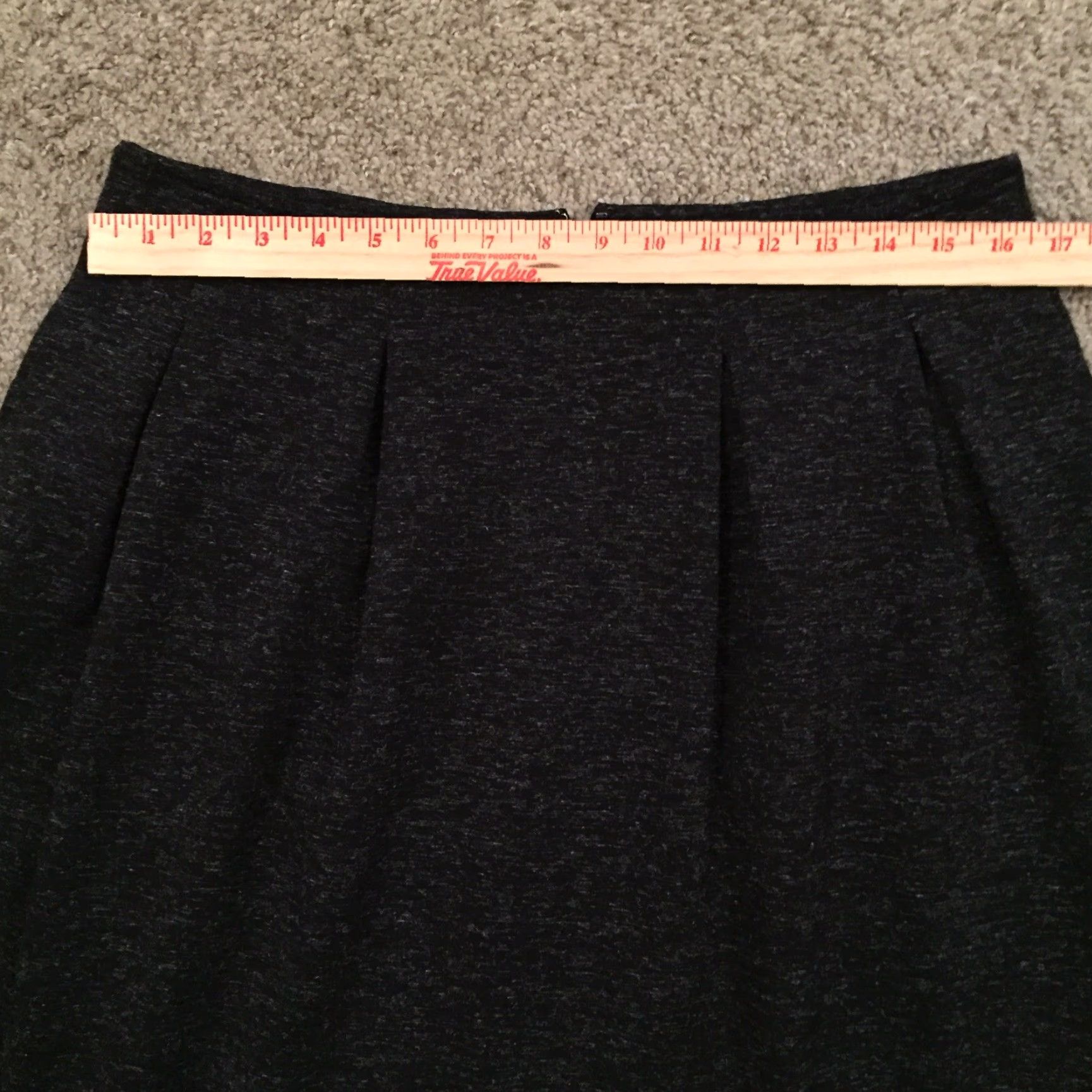 Lands' End Lands' End Skirt Women Knee Length Regular Size 8 Gray Pleated Pockets Flare[Zip] Size 30" / US 8 / IT 44 - 3 Thumbnail