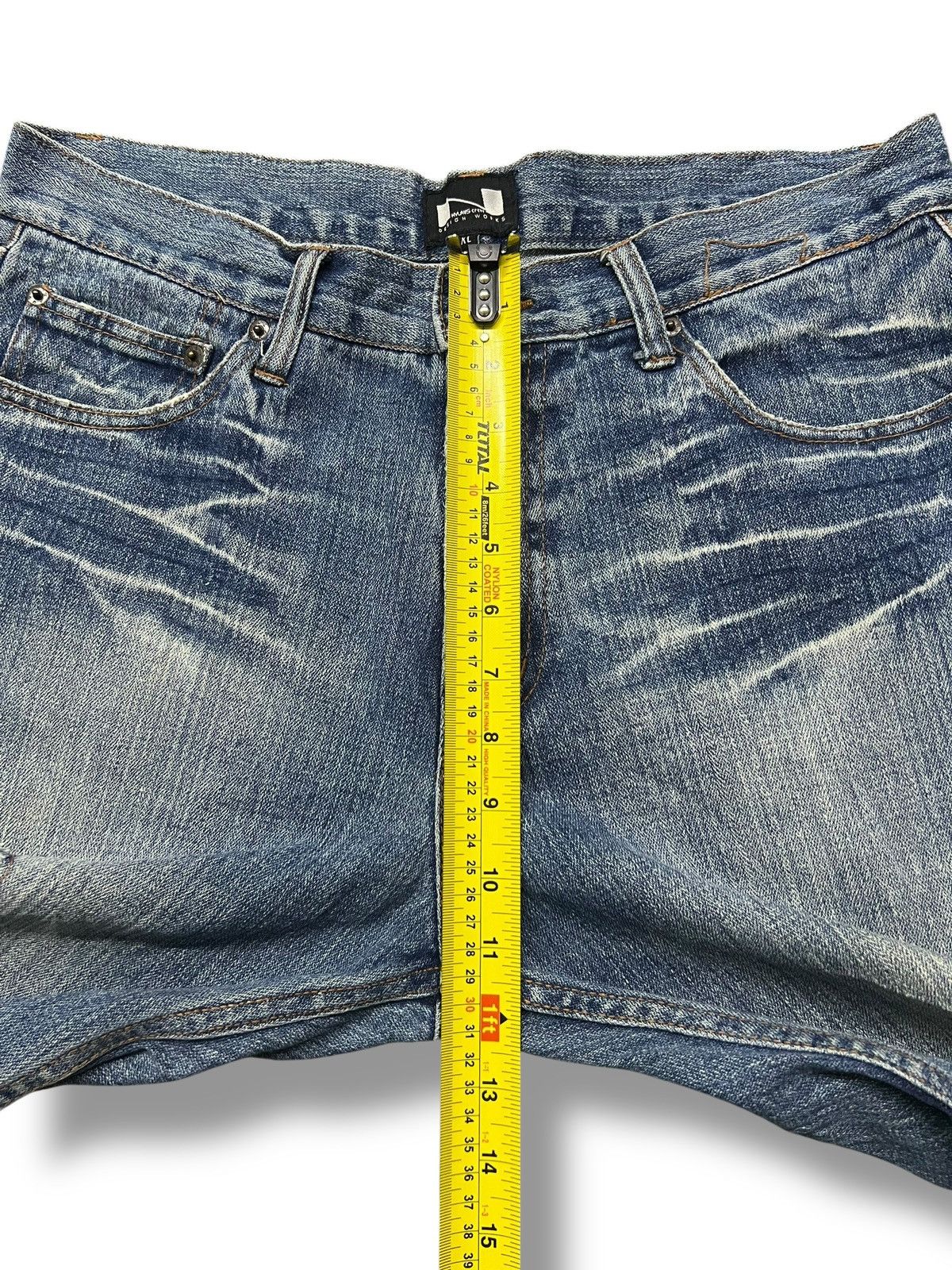 Japanese Brand Vintage Nylaus Jeans Japan - Faded Wash, Patches Distressed Size US 33 - 16 Thumbnail