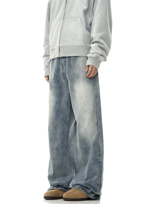 Japanese Brand × Jean American retro washed wide-leg simple loose men's jeans Size US 32 / EU 48 - 4 Thumbnail