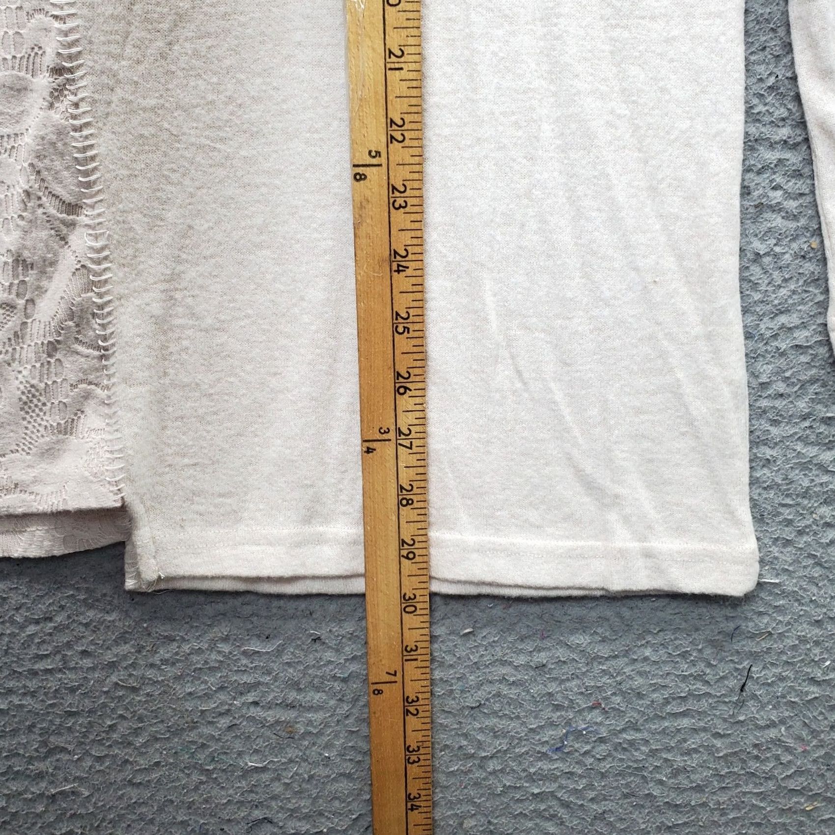Vintage Chelsea & Theodore Tunic Top Womens L Tan Fuzzy Blush Long Sleeve Round Neck Shirt Size L / US 10 / IT 46 - 3 Thumbnail