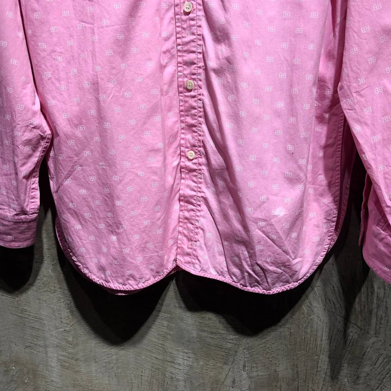 Balenciaga Balenciaga BB logo all over print poplin shirt Size L / US 10 / IT 46 - 4 Thumbnail