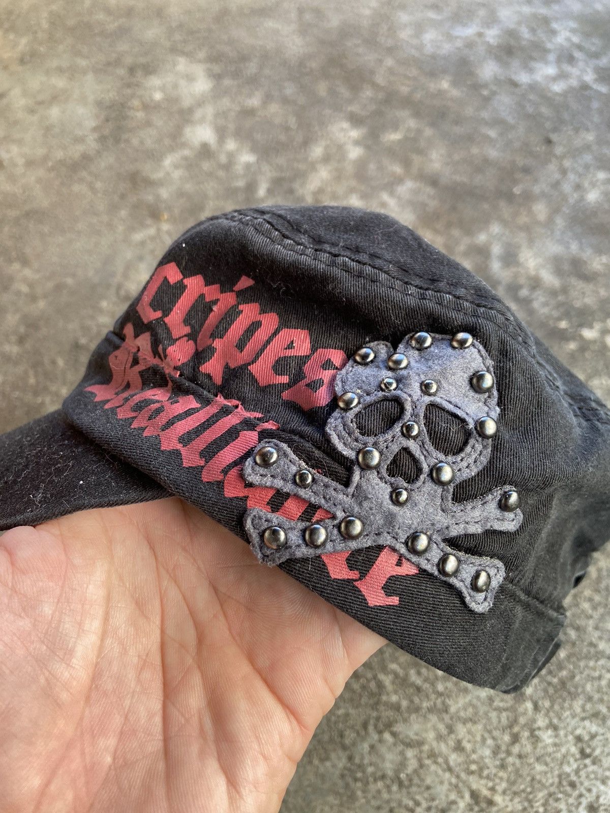 Japanese Brand CRIPES REALLITE JAPANESE PUNK SKULL COMANDO CAP Size ONE SIZE - 2 Thumbnail