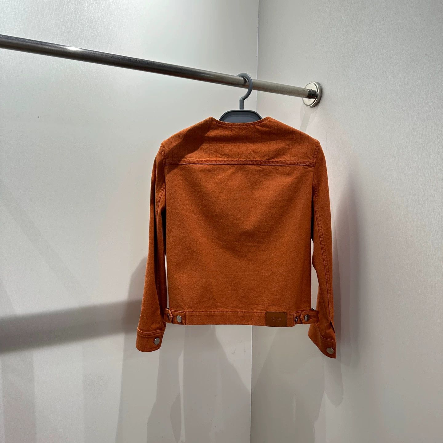Hermes Hermes mar325 logo leather tag denim jacket 32 Size XXS / US 00 / IT 34 - 2 Thumbnail