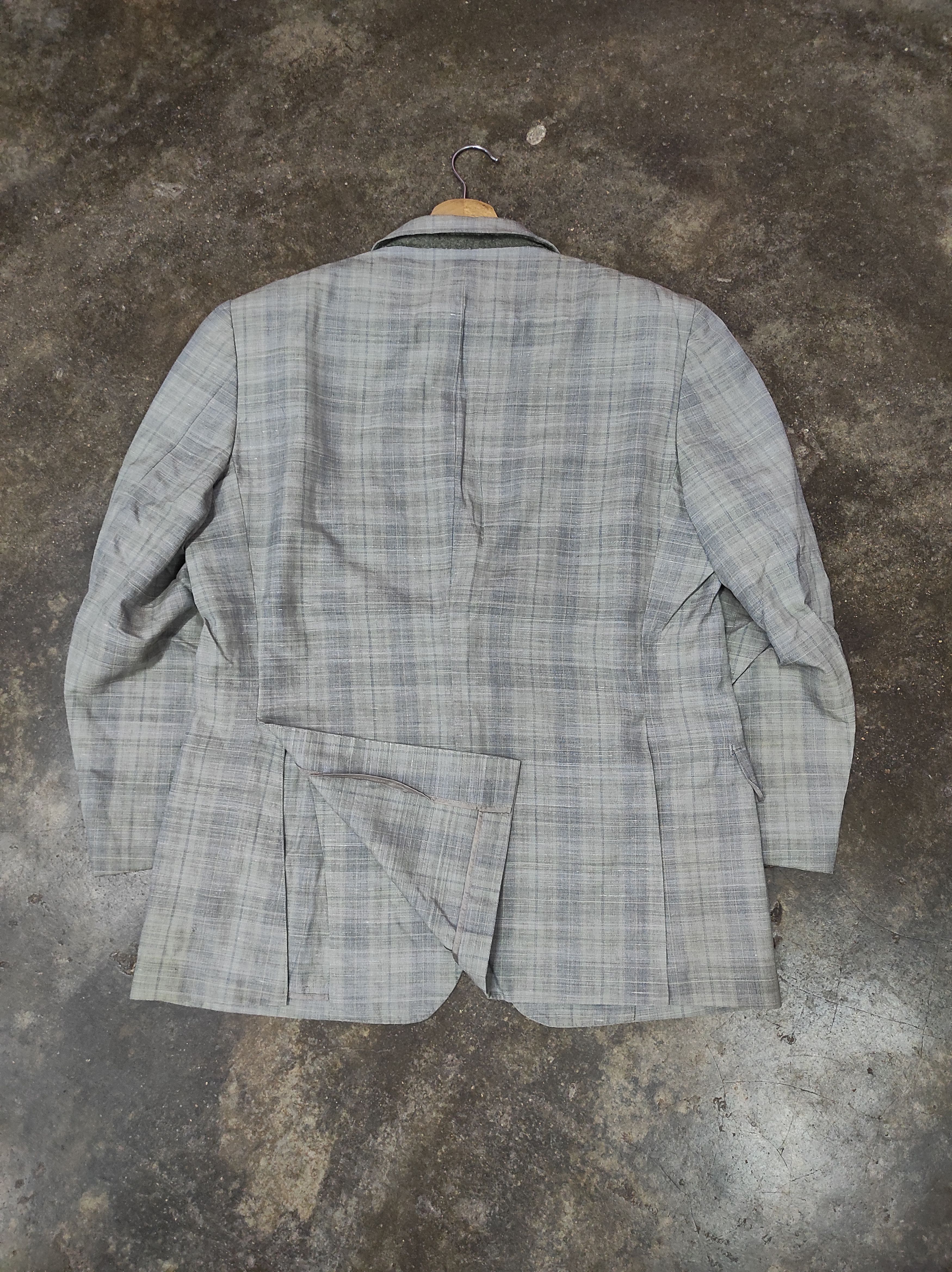Burberry × Vintage BURBERRY VTG PLAID BLAZER COAT JACKET Size 44R - 6 Thumbnail