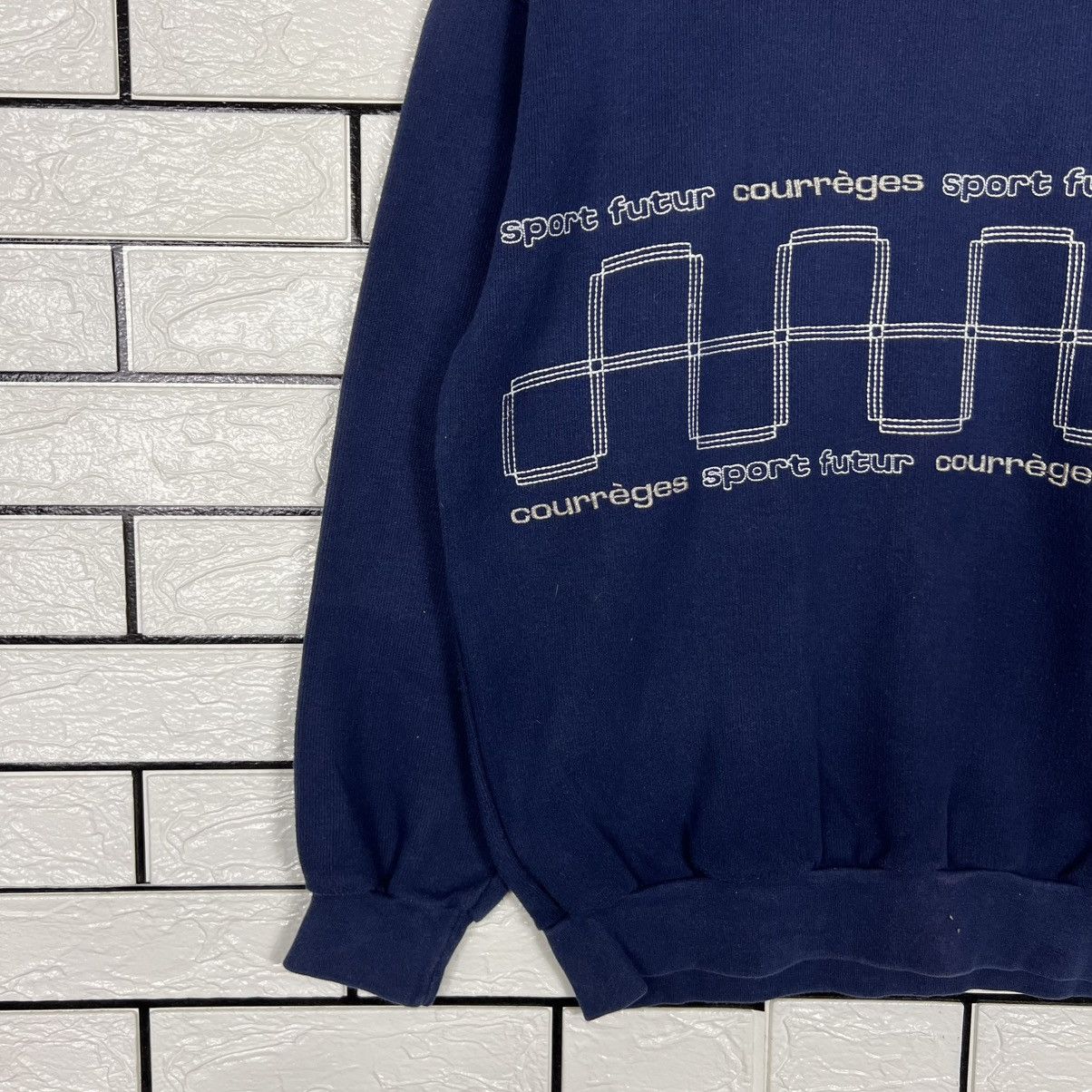 Courreges Vintage COURREGES Sport Futur Crewneck Sweatshirt #3992-C182 Size M / US 6-8 / IT 42-44 - 6 Thumbnail