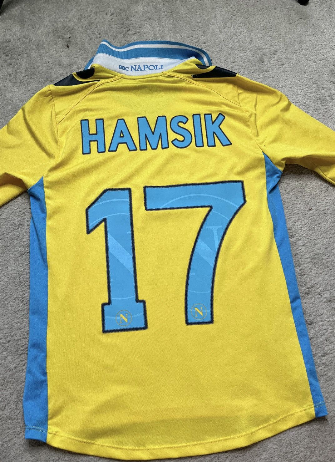 Macron Vintage Jersey Longsleeve Napoli Hamsik Macron 2009 Yellow Size US S / EU 44-46 / 1 - 4 Thumbnail